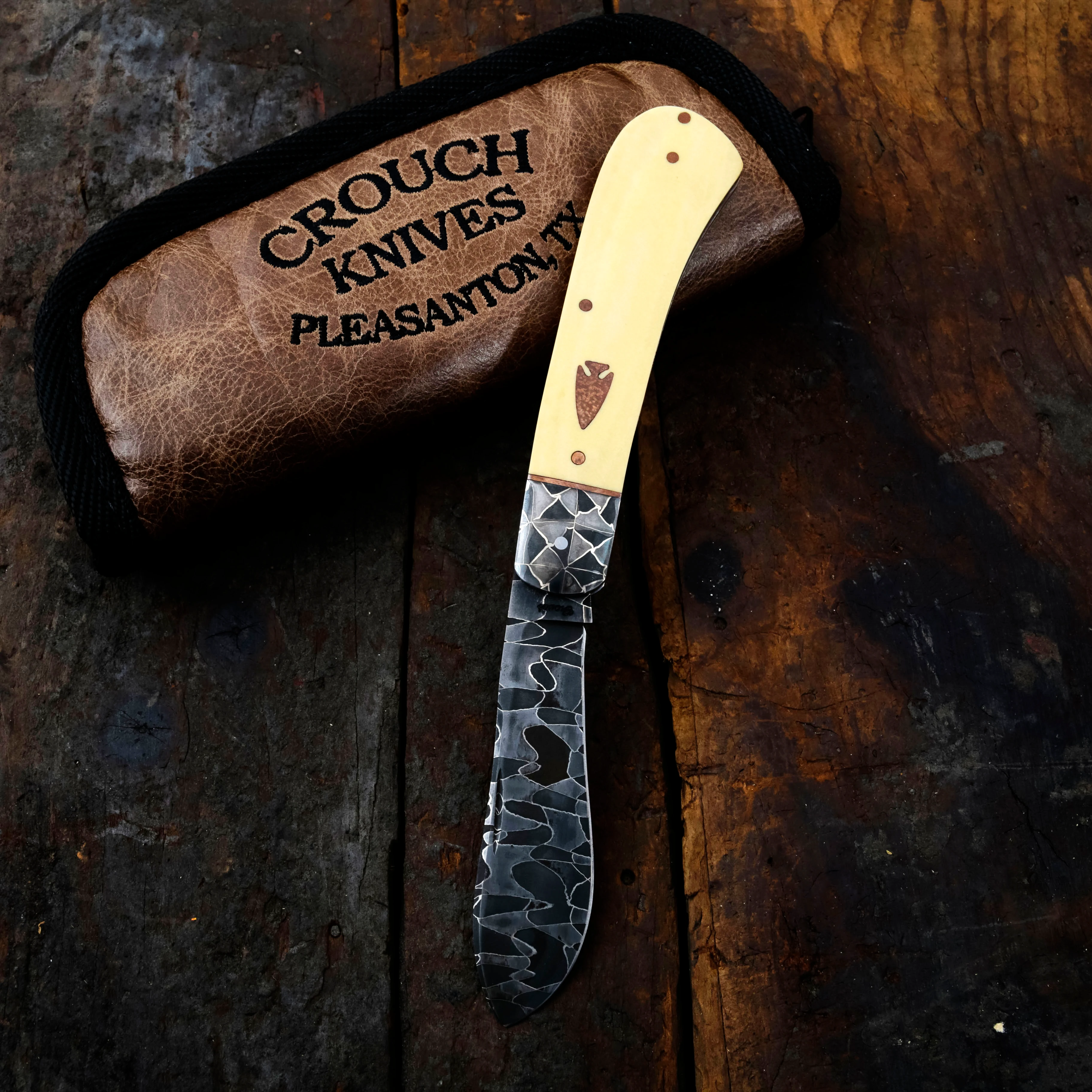 Crouch Knives Trapper with Doug Ponzio Damascus BCK004 View 11