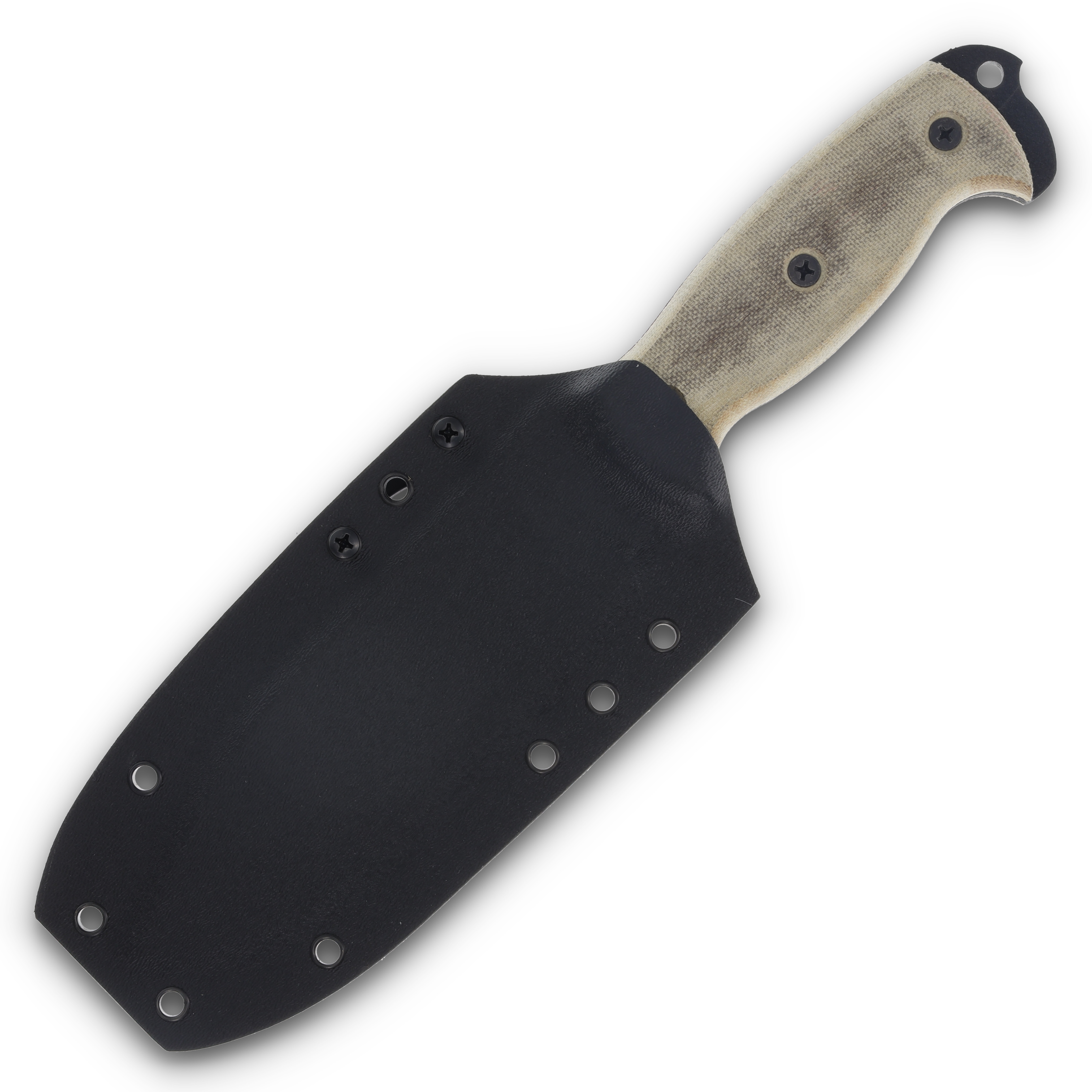 GTI Custom Knives RD6 Fixed Blade Black 1095 Steel/Tan Micarta GTI40 View 7