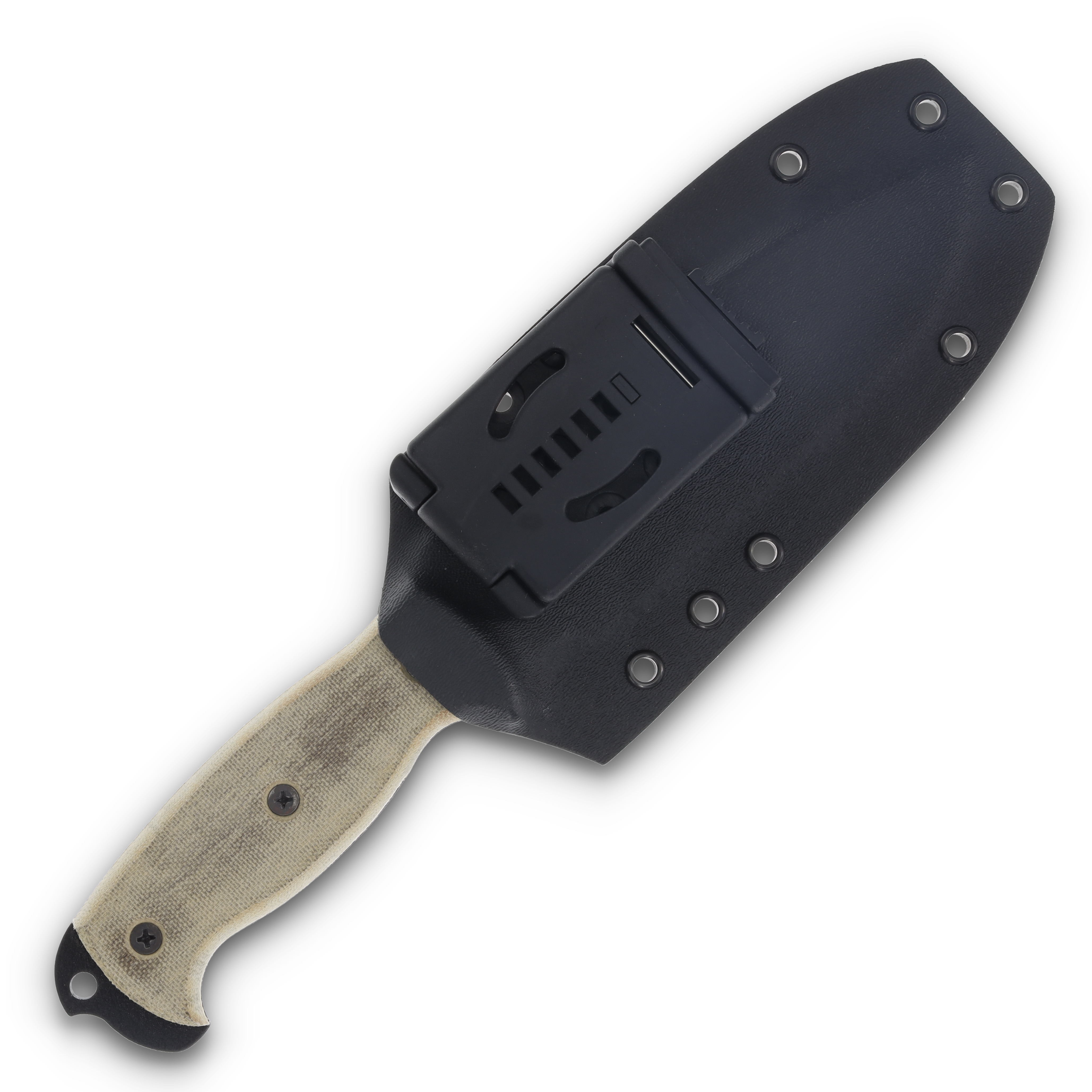 GTI Custom Knives RD6 Fixed Blade Black 1095 Steel/Tan Micarta GTI40 View 8