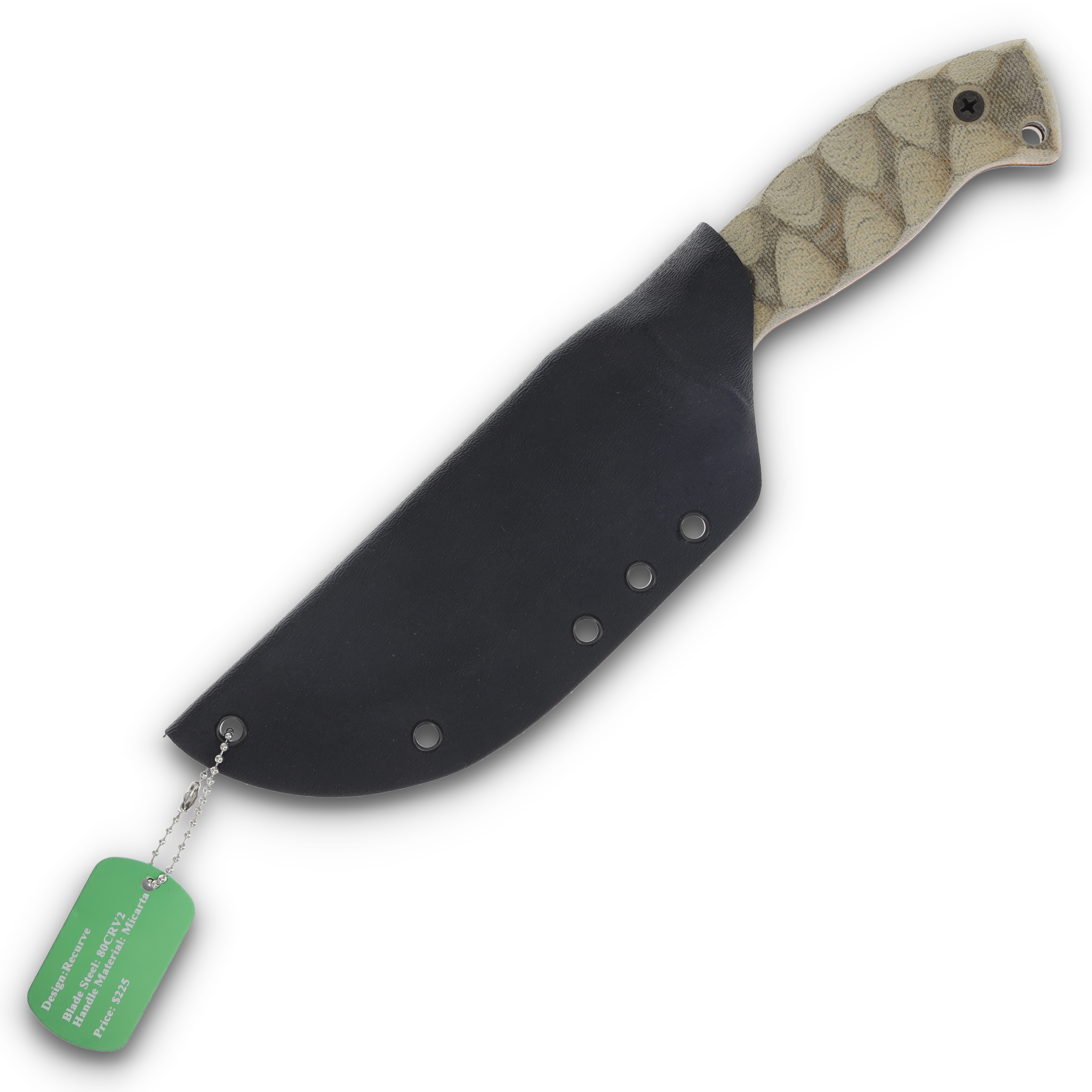 GTI Custom Recurve Black 80CRV2/Micarta with Kydex Sheath GTI44 View 7