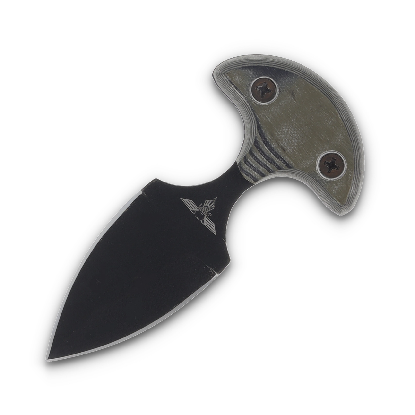 GTI Custom Push Dagger Black Coated/Camo Micarta with Kydex Sheath GTI46 View 3