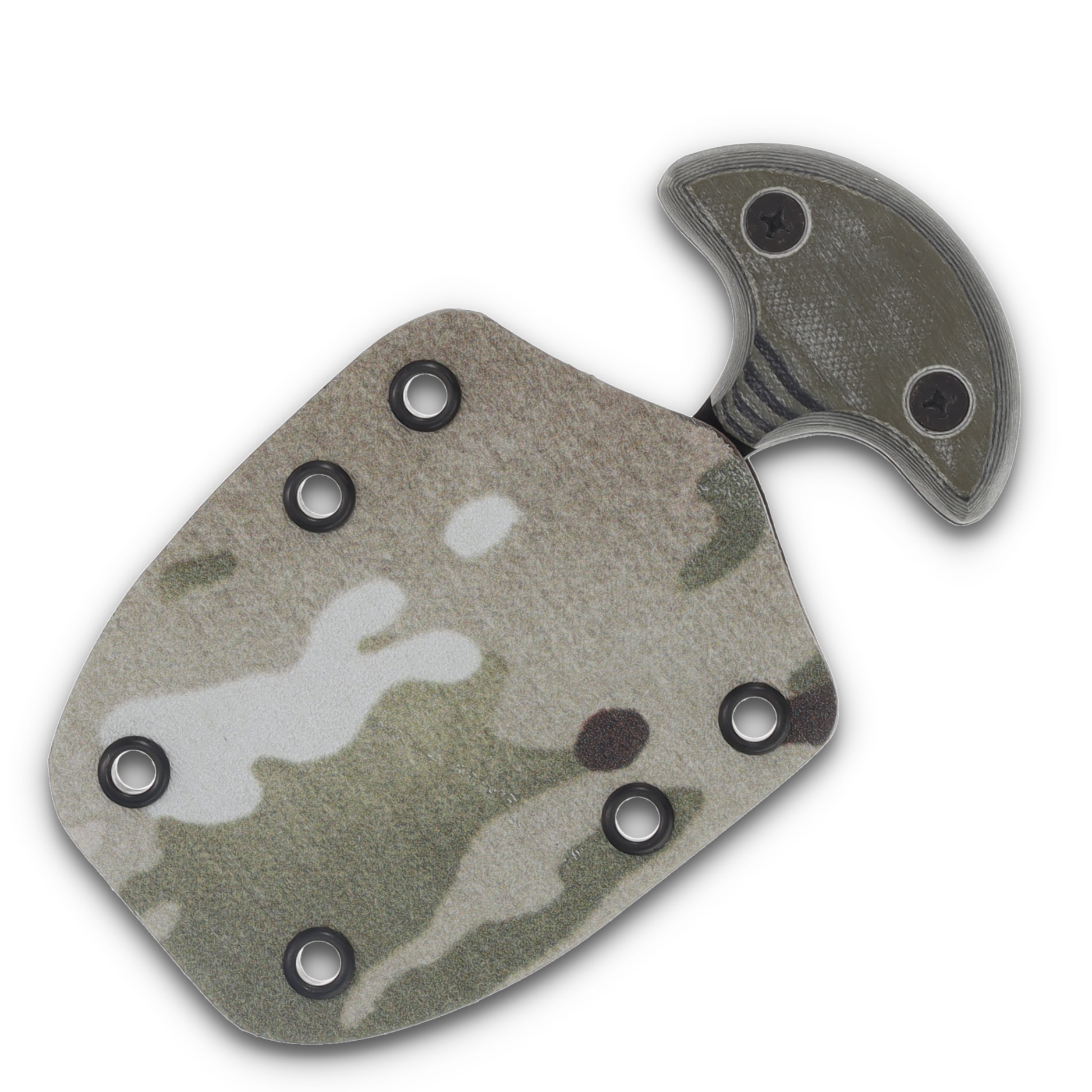 GTI Custom Push Dagger Black Coated/Camo Micarta with Kydex Sheath GTI46 View 7