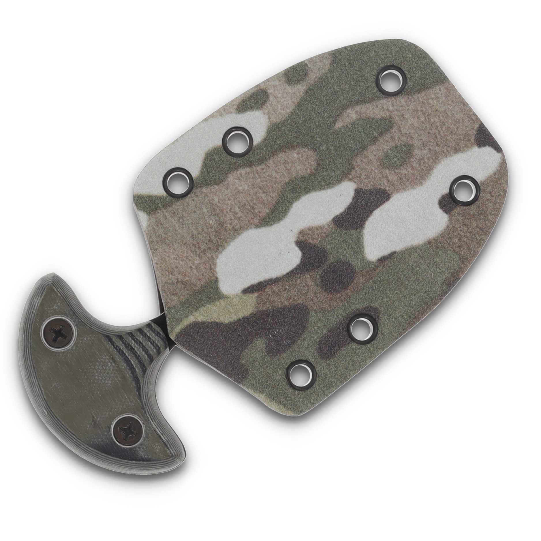 GTI Custom Push Dagger Black Coated/Camo Micarta with Kydex Sheath GTI46 View 8