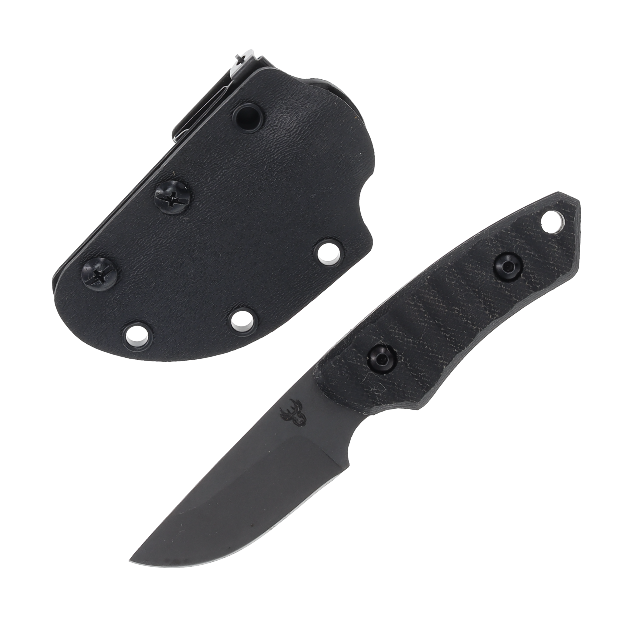 Jackalope Knives Sasquatch 2.25 Inch Plain Black Stonewash Drop Point JK003 View 1