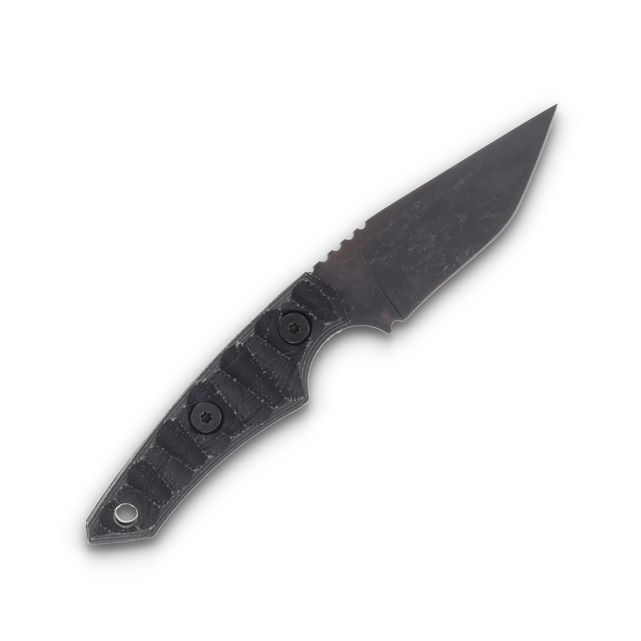 Jackalope Knives Kaftar 2.5 Inch Plain Black Stonewash Blade JK005 View 4