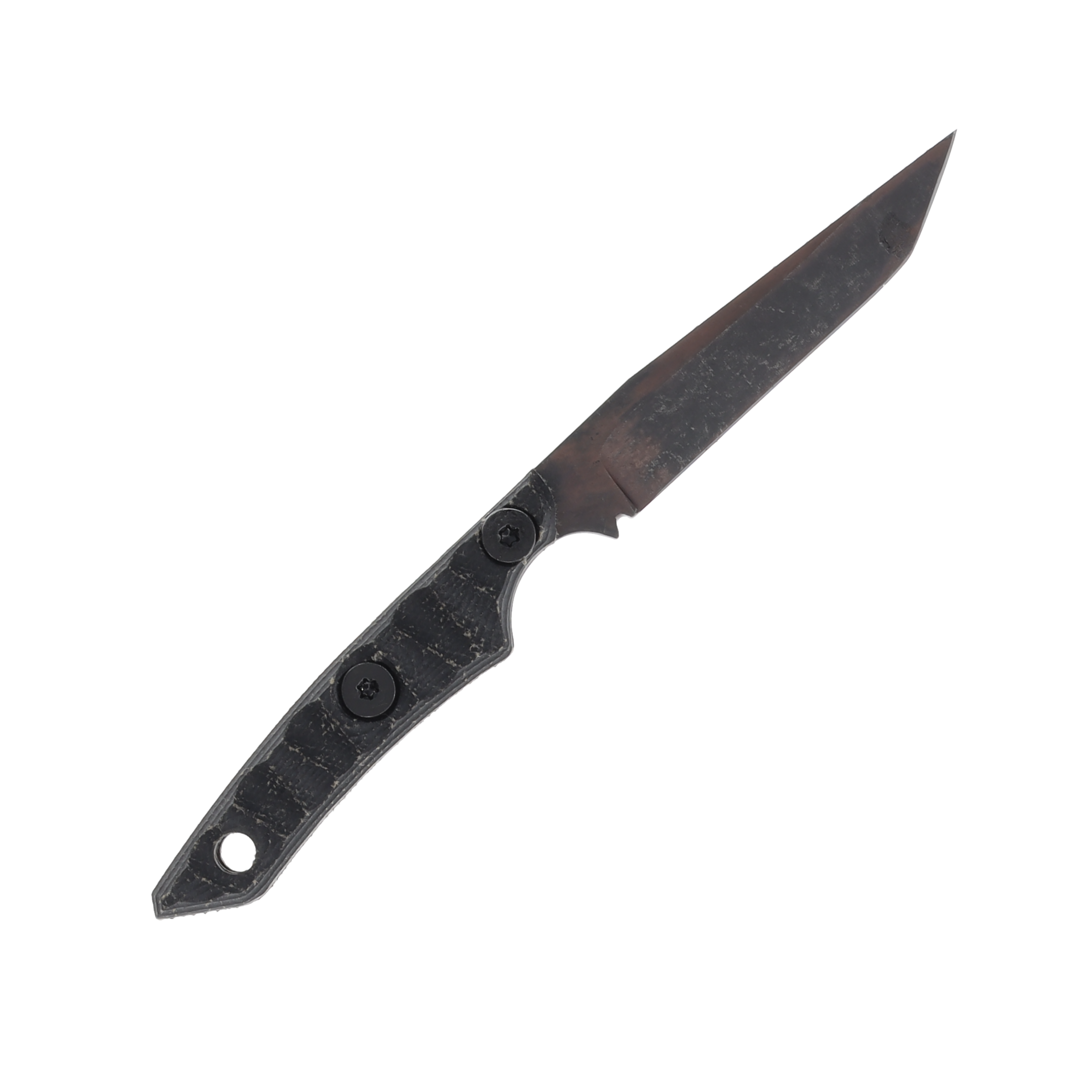 Jackalope Knives Axex 2.87 Inch Plain Black Stonewash Tanto JK007 View 4