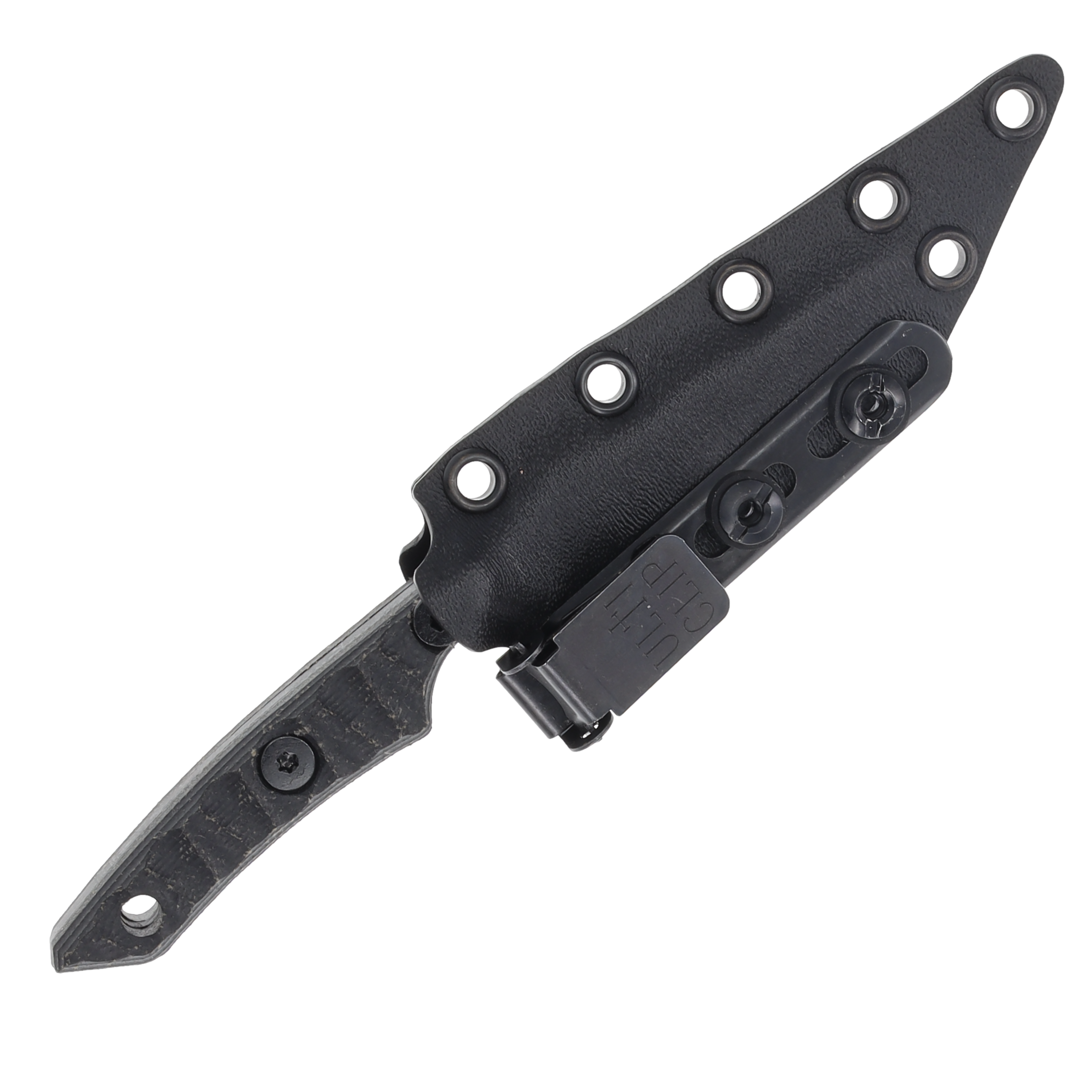 Jackalope Knives Axex 2.87 Inch Plain Black Stonewash Tanto JK007 View 9