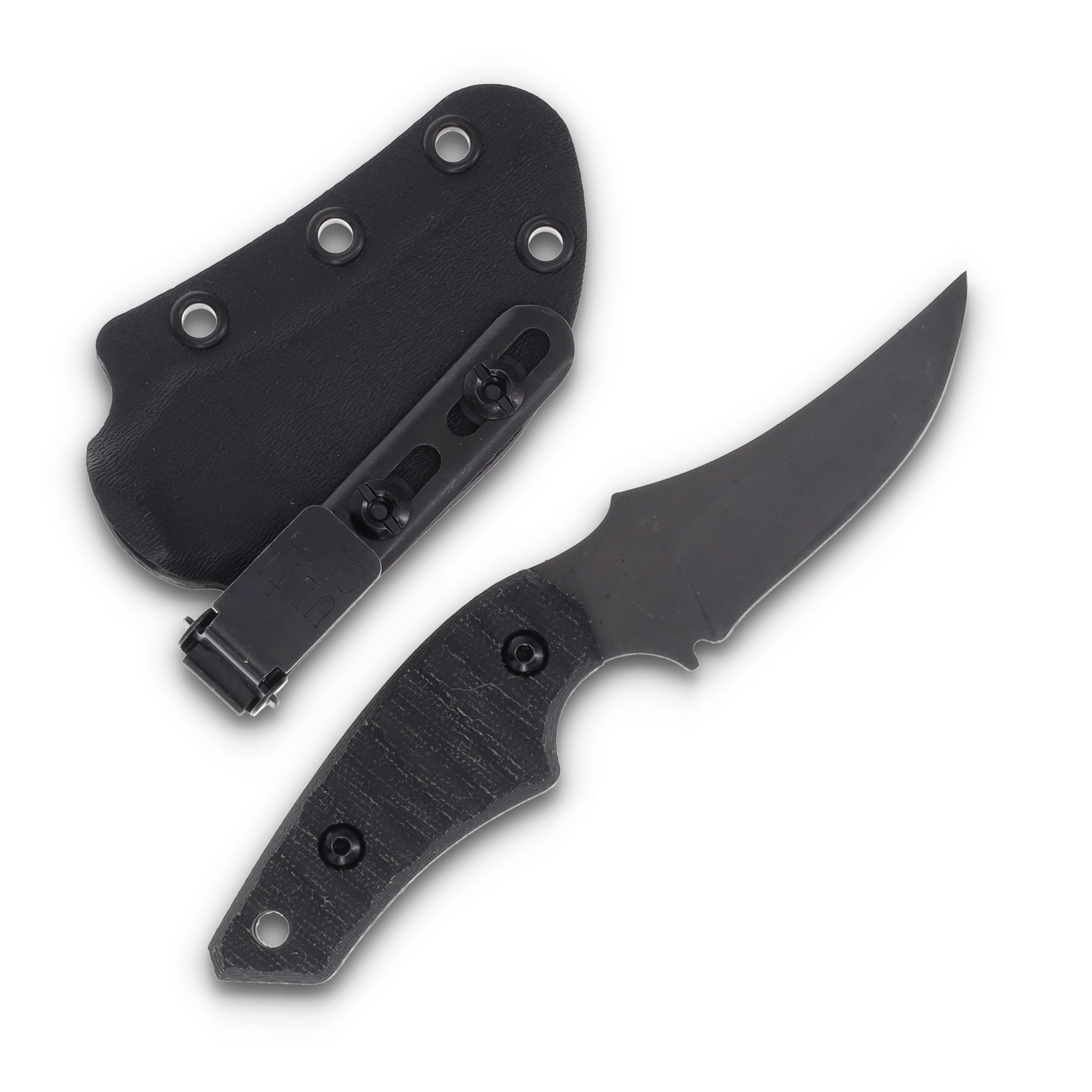 Jackalope Knives Chupacabra 2.62 Inch Plain Black Stonewash Upswept JK008 View 2