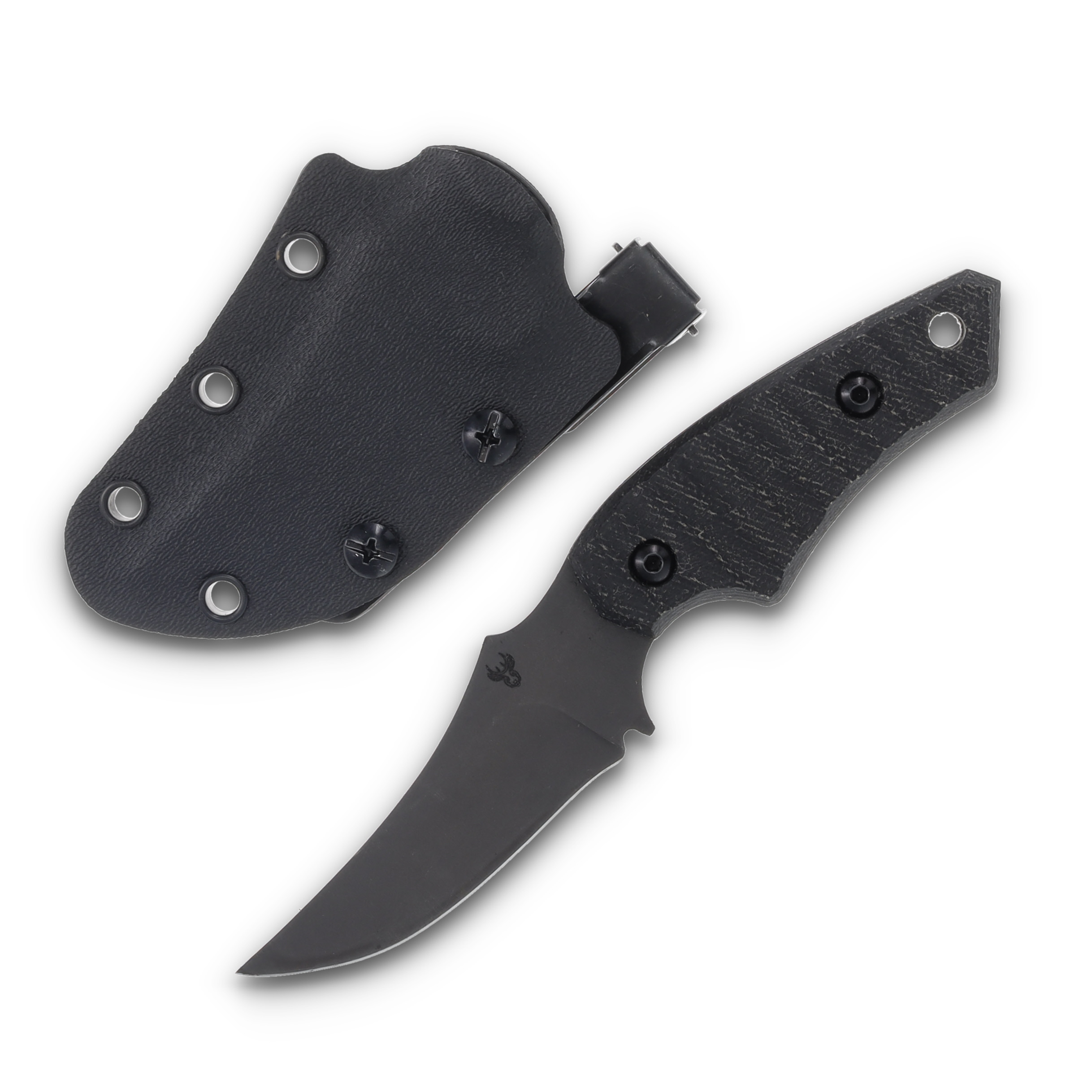 Jackalope Knives Chupacabra 2.62 Inch Plain Black Stonewash Upswept JK008 View 1