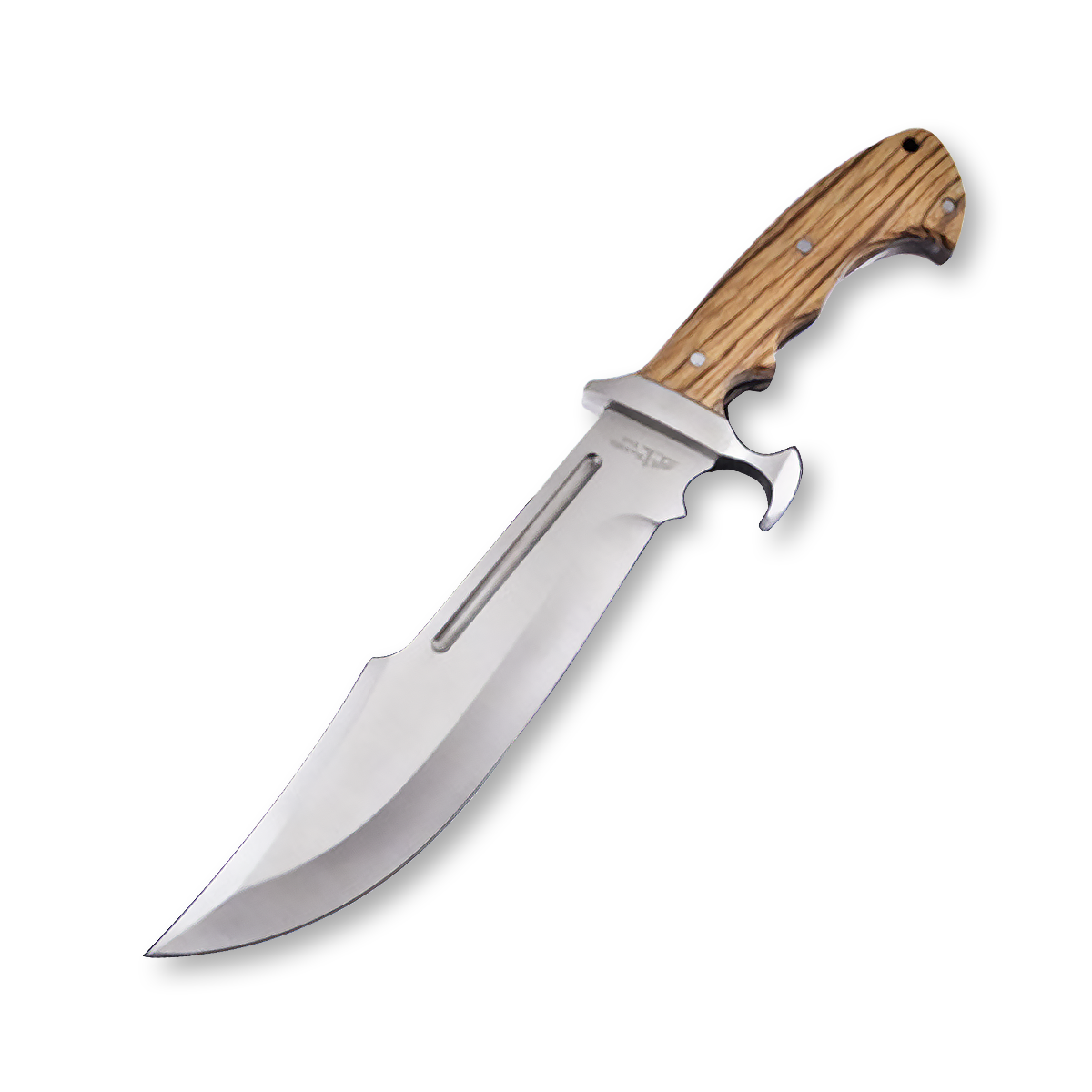Frost Black Hills Steel Zebrawood 8in Clip Point Stainless Steel Bowie FRBKH013WW View 2