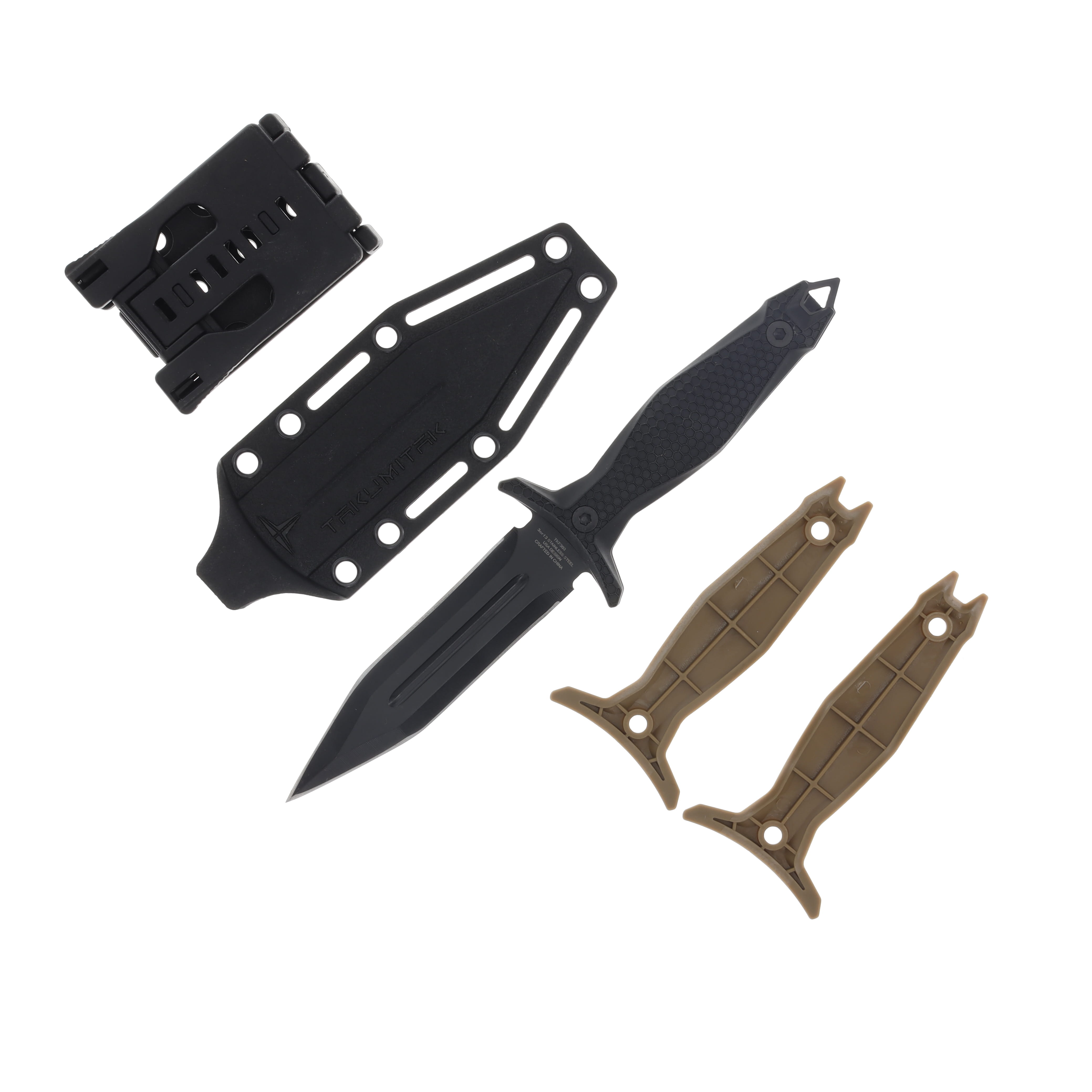 Takumitak Protector 4.5in Black Oxide Spear Point Fixed Blade Knife TKF303 View 1