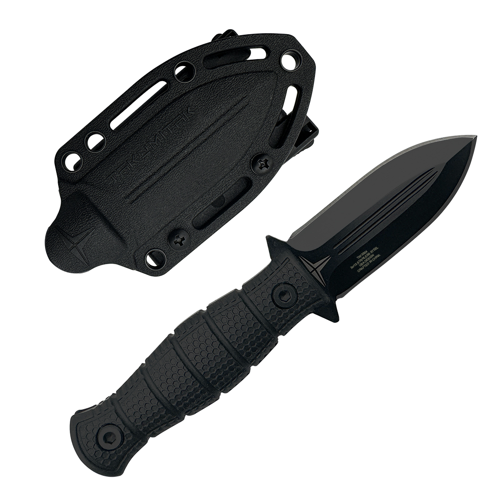 Takumitak Little Buddy 2.9in Black Oxide Spear Point Fixed Blade Knife TKF3S04 View 1
