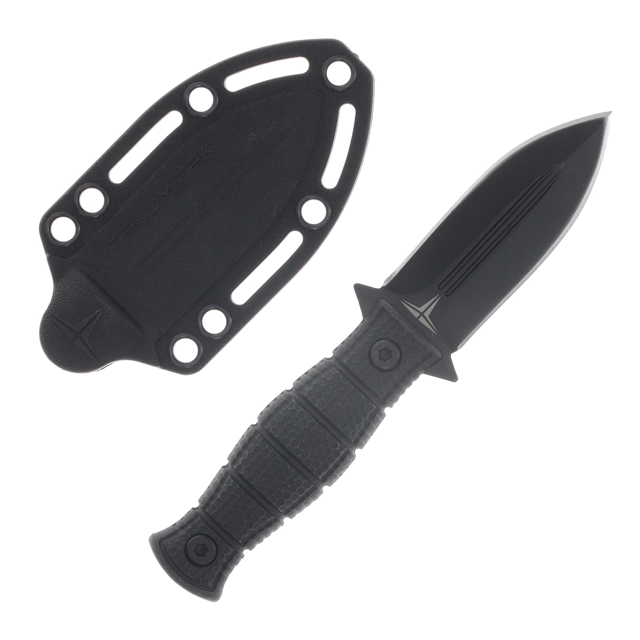 Takumitak Little Buddy 2.9in Black Oxide Spear Point Fixed Blade Knife TKF3S04 View 4
