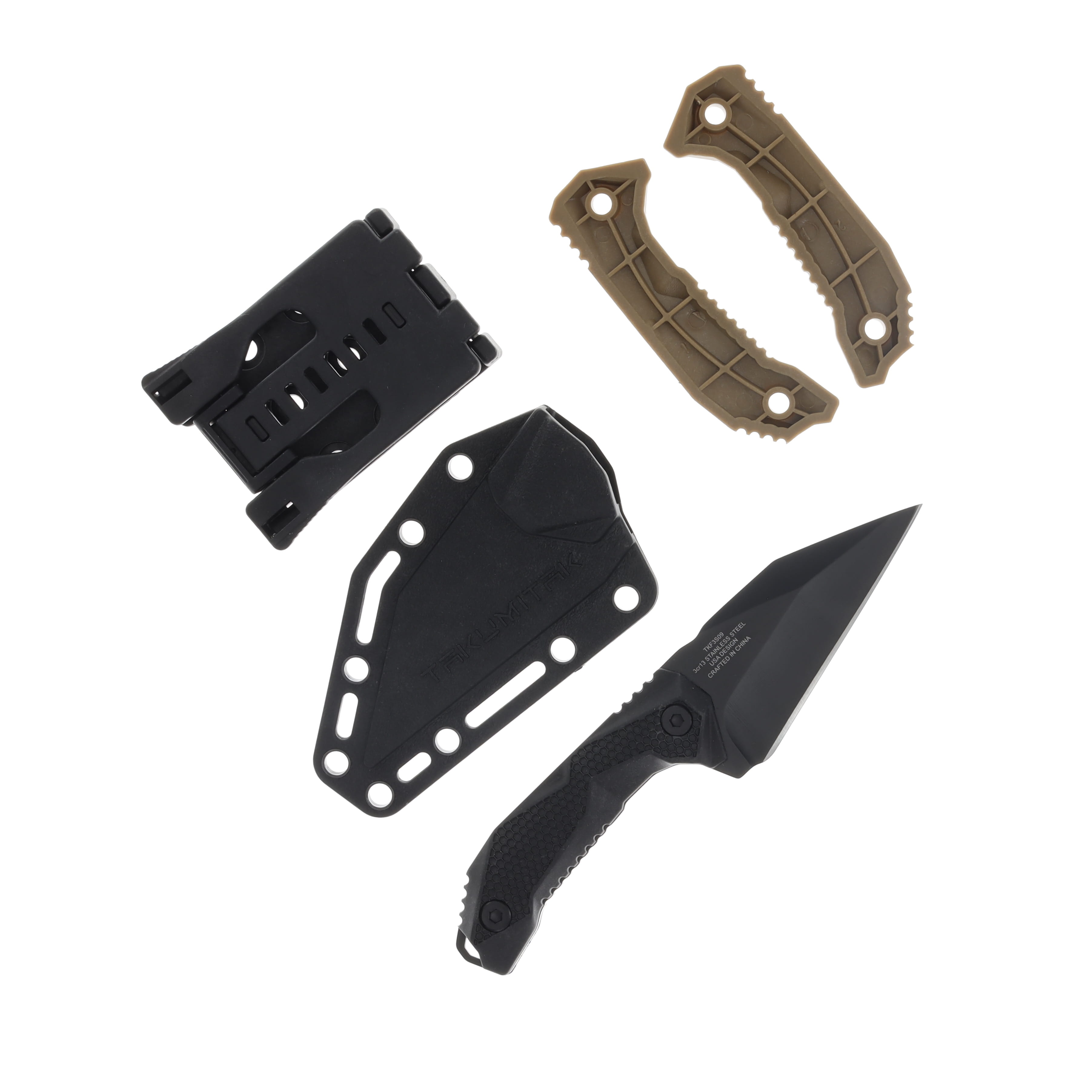 Takumitak Sparky Black Oxide 2.9in Wharncliffe Fixed Blade Knife TKF3S09 View 2