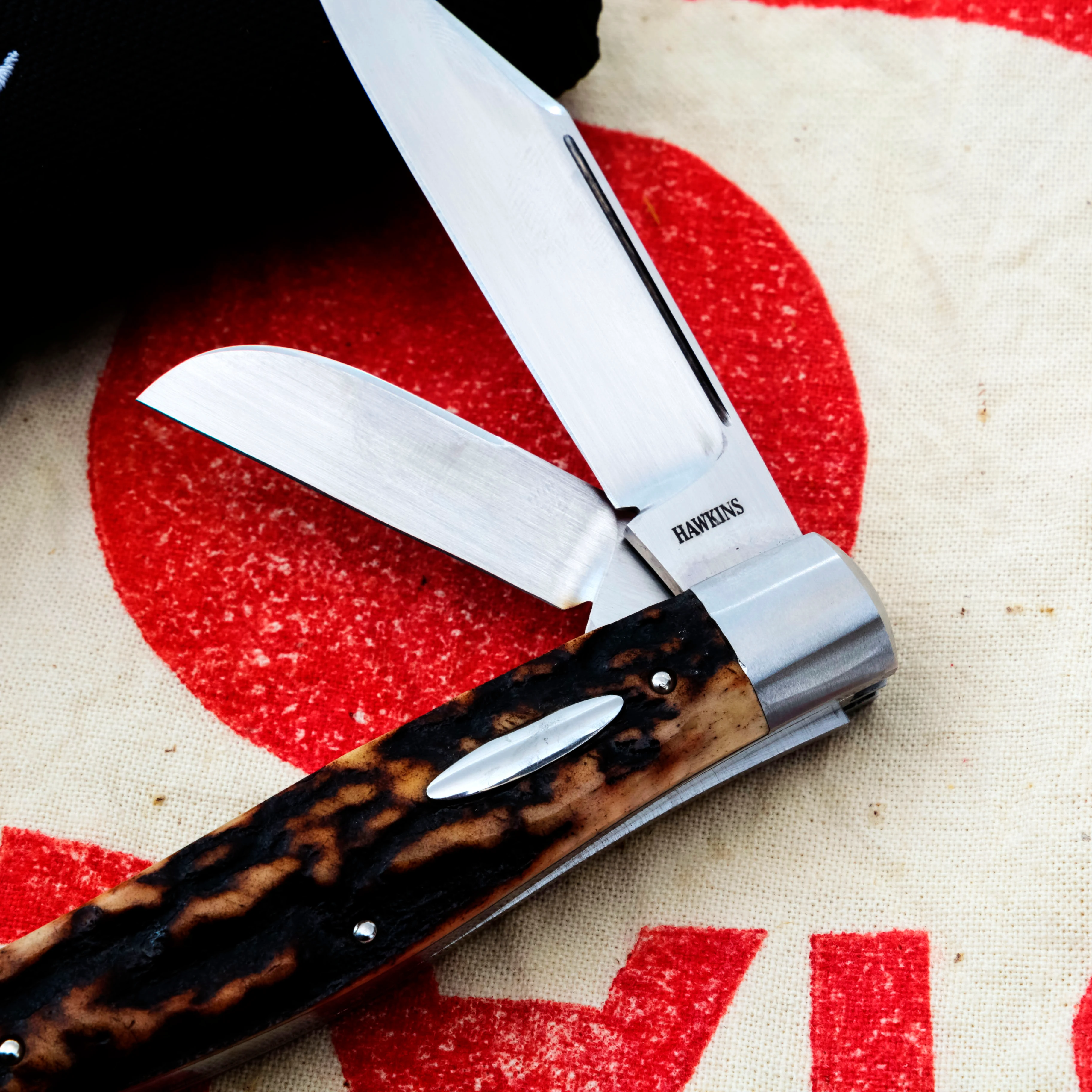 Hawkins Knives Sambar Stag Stockman Folding Knife JH003 View 12