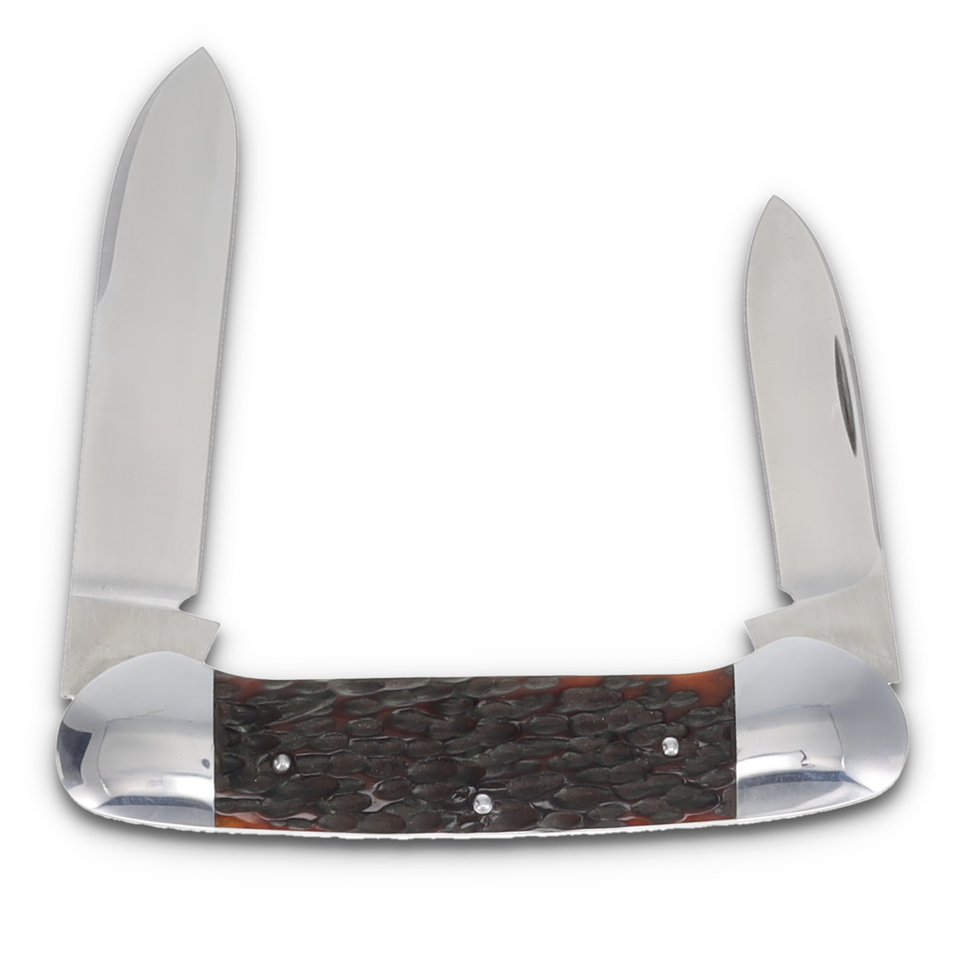 Hawkins Knives Mahogany Red Jigged Bone Canoe Folding Knife JH004 View 2