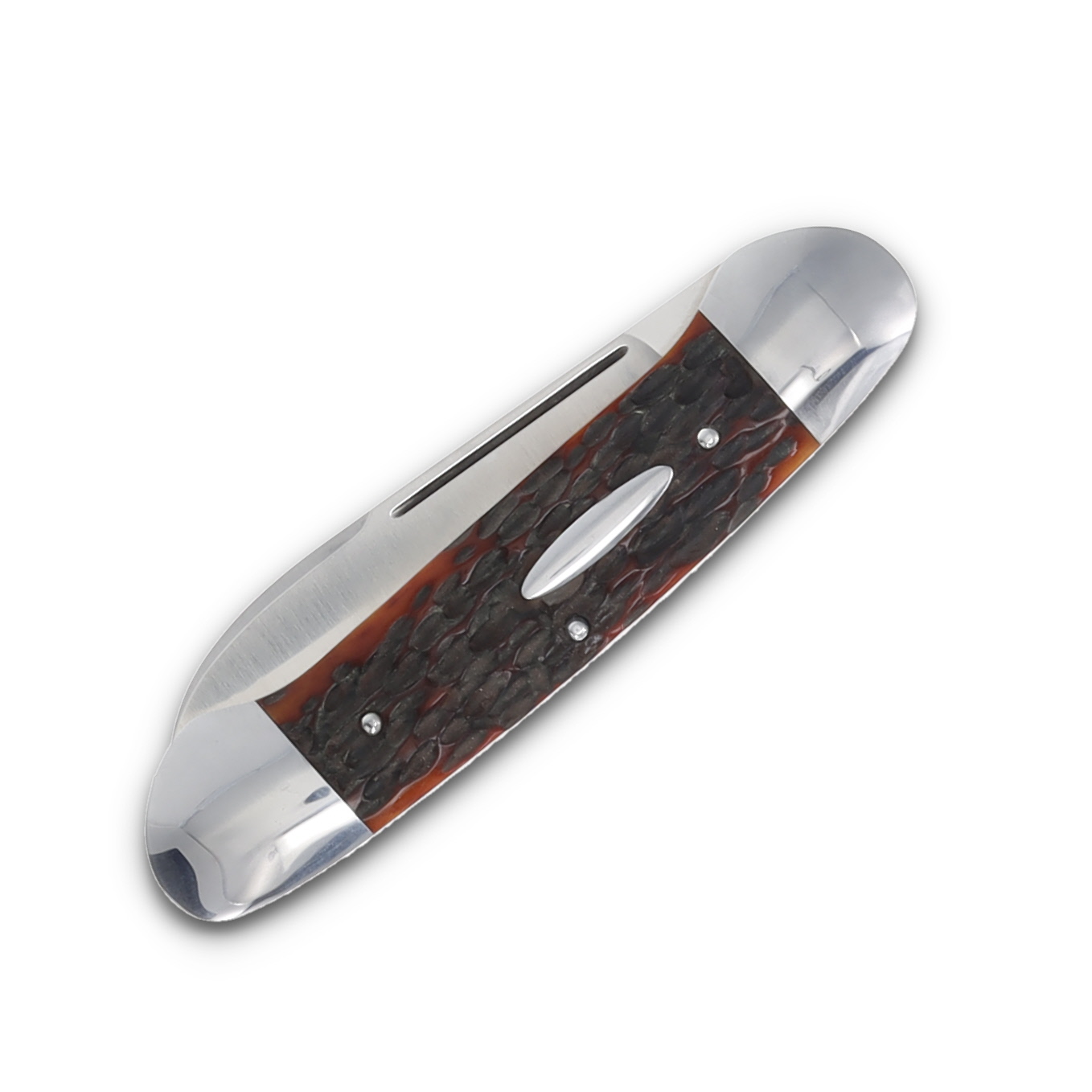 Hawkins Knives Mahogany Red Jigged Bone Canoe Folding Knife JH004 View 3