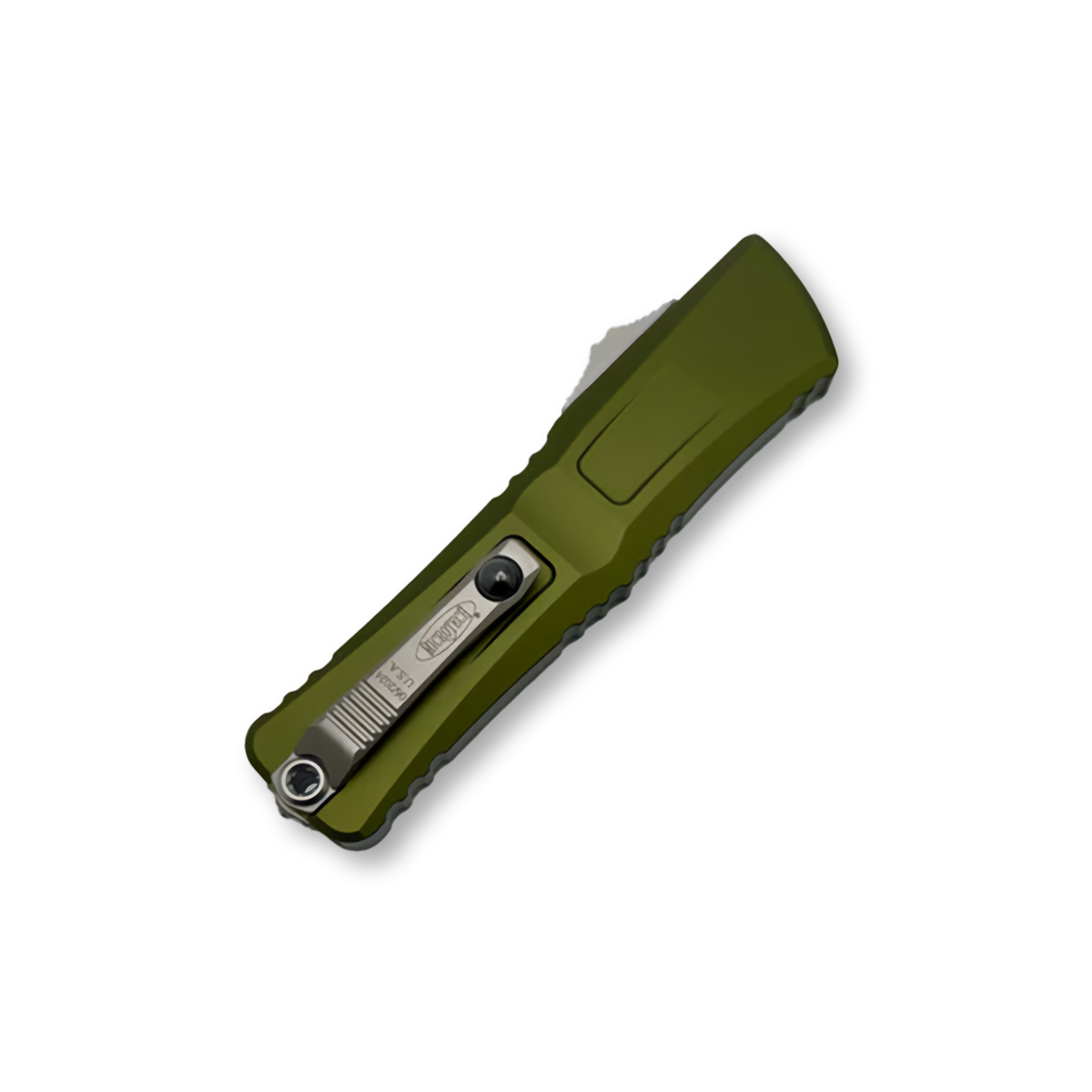 Microtech Combat Troodon D/E Gen III OD Green Stonewash Partial Serrated AUMT114211OD View 2