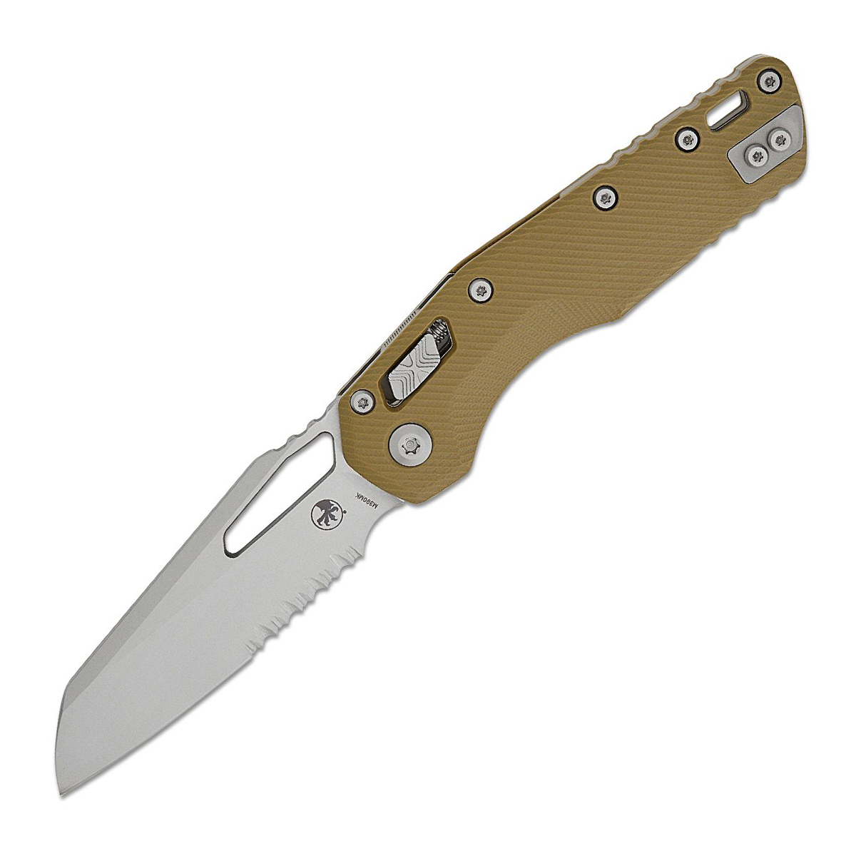 Microtech MSI Fluted G10 OD Green 3.88in SW Part Serrated Wharncliffe MT21011FLGTOD View 1