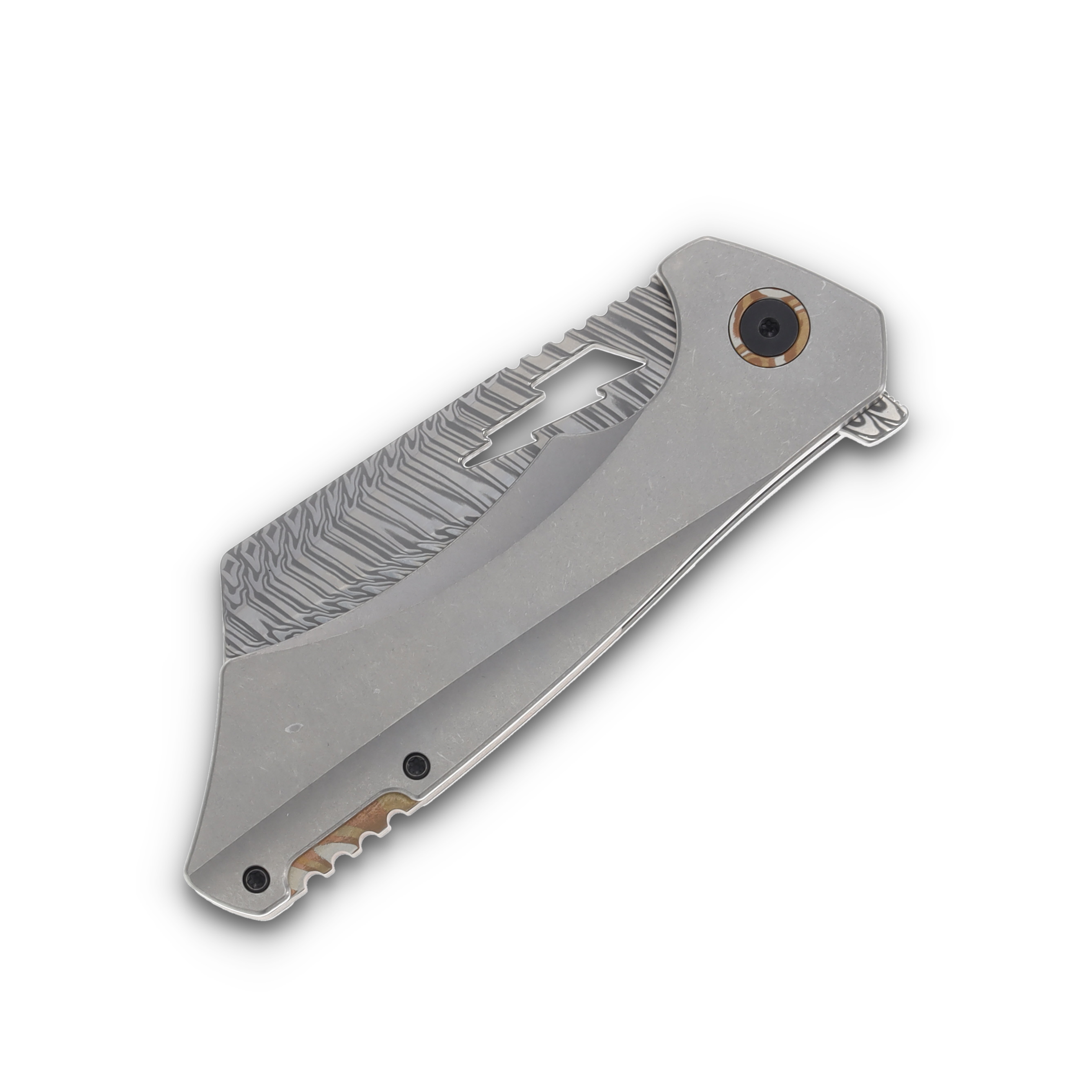 Something Obscene Nemley New Style  3.5in Fafnir Damasteel Cleaver SO018 View 5