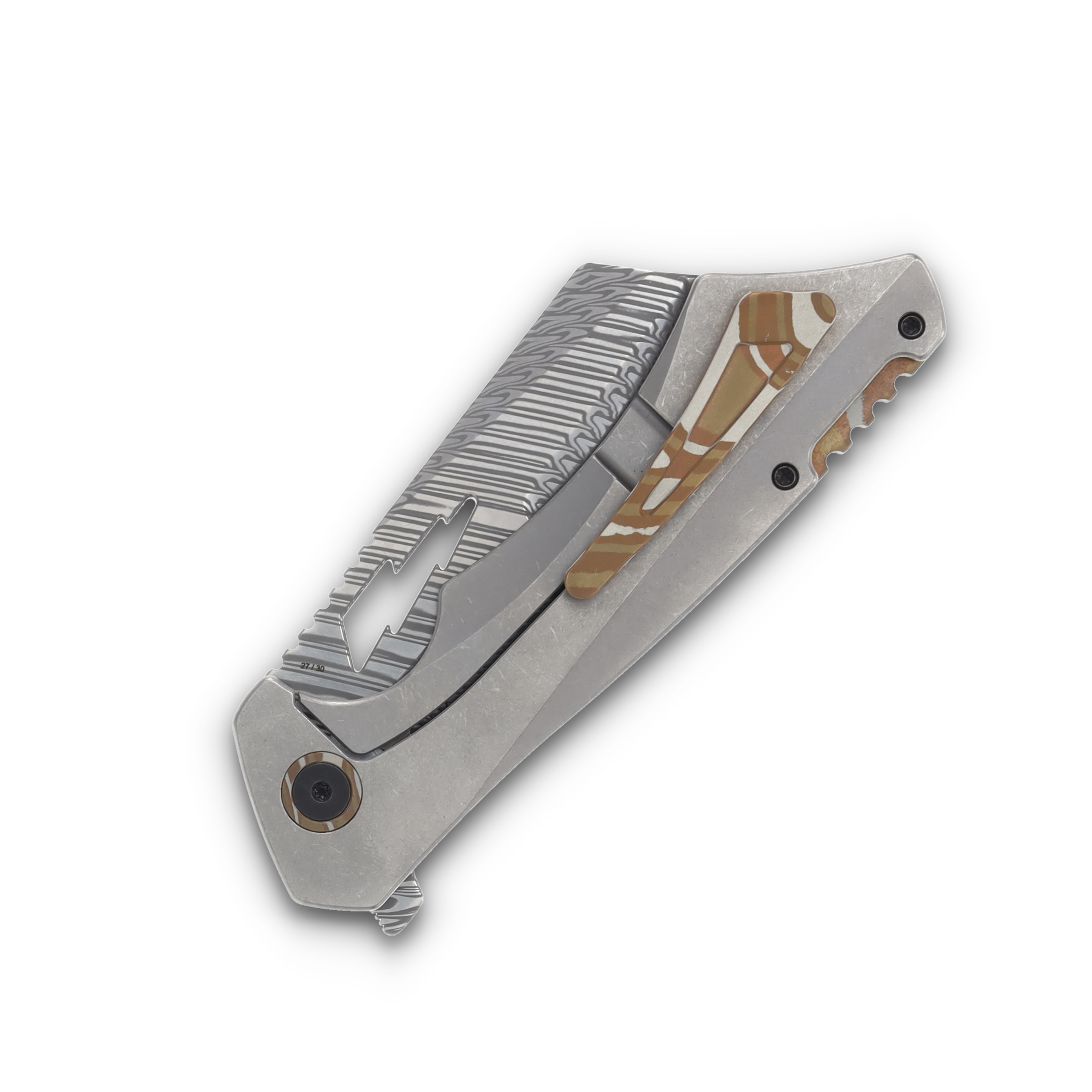 Something Obscene Nemley New Style  3.5in Fafnir Damasteel Cleaver SO018 View 6