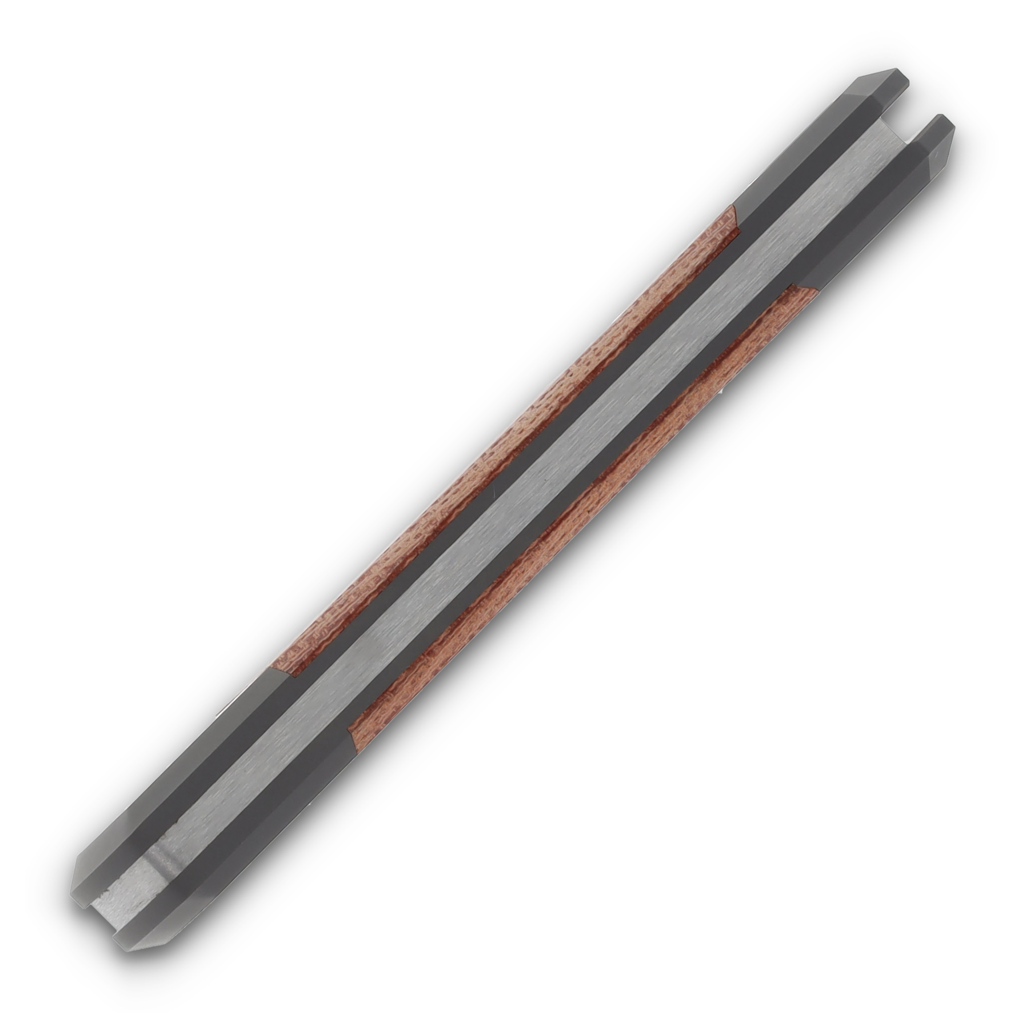 Suprlativ Comanche Orange Micarta and  Dark Blast Titanium Mokuti Shield COMTDBOMMS View 8