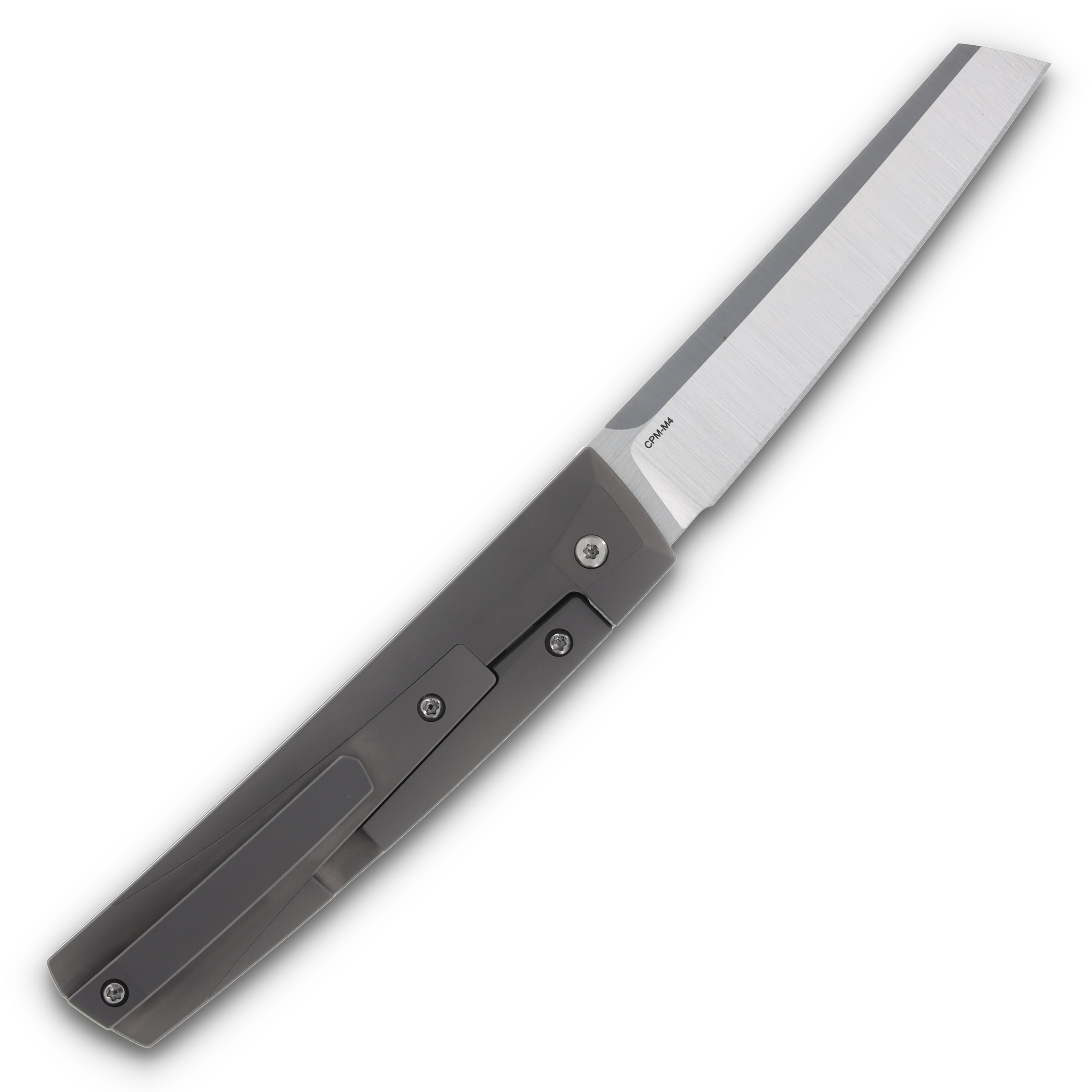 Suprlativ Tirant Folding Knife Dark Blast 3in Plain Satin Wharncliffe TIRTDB View 2