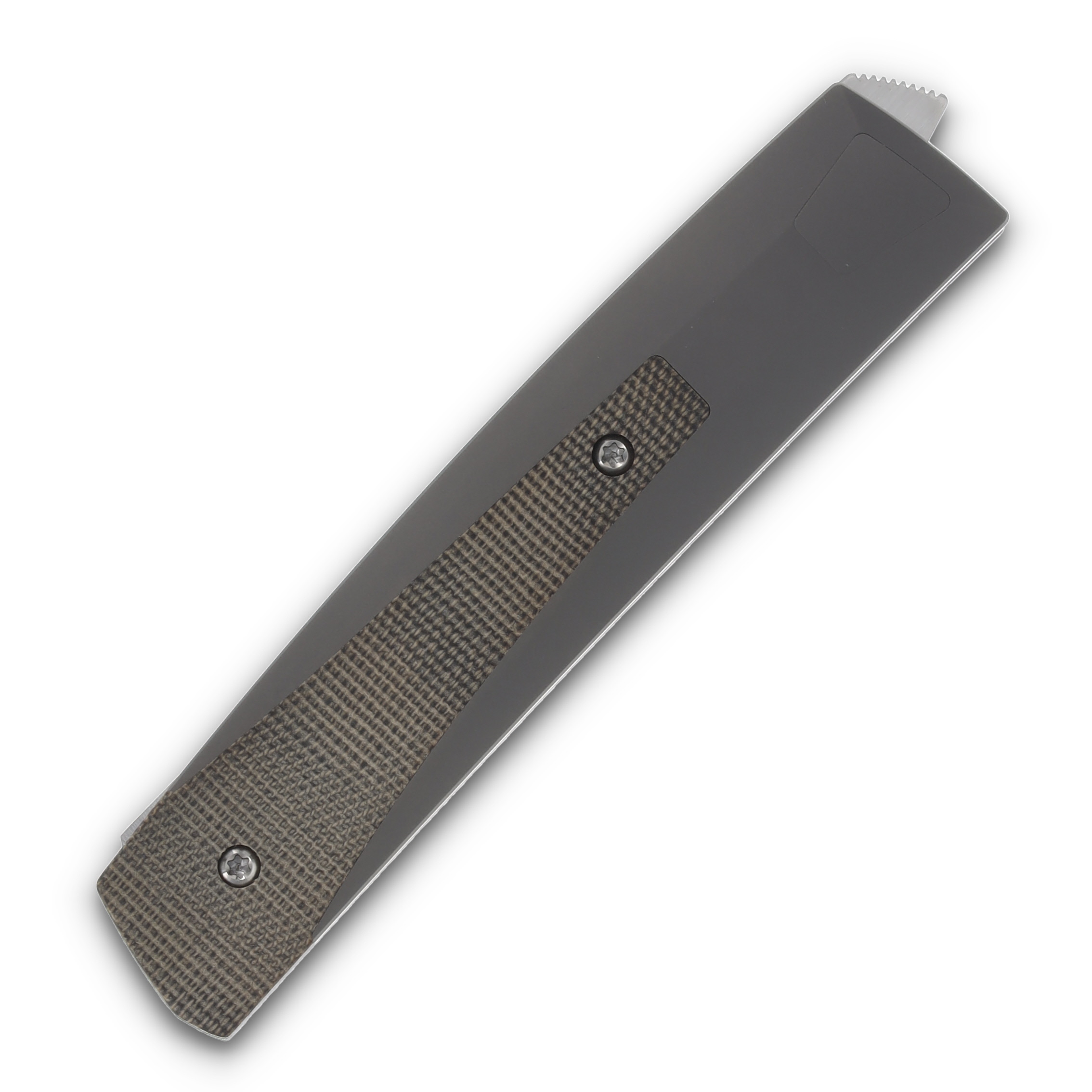 Suprlativ Tirant Dark Blast and Green 3 Inch Plain Satin Wharncliffe TIRTDBGM View 3
