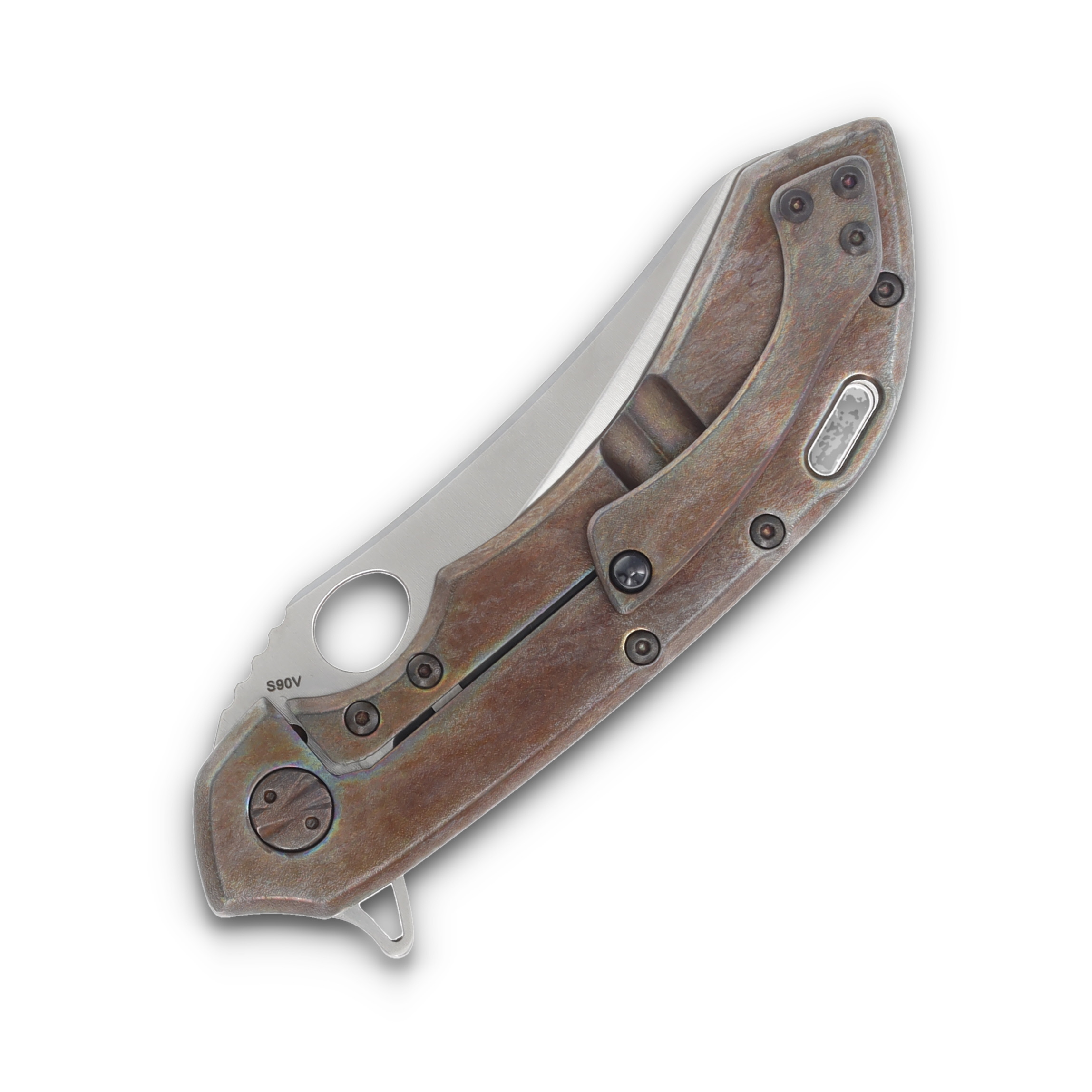 Olamic Wayfarer 247 Folding Knife 169-M Satin Mouflon Antique Entropic 169M View 6