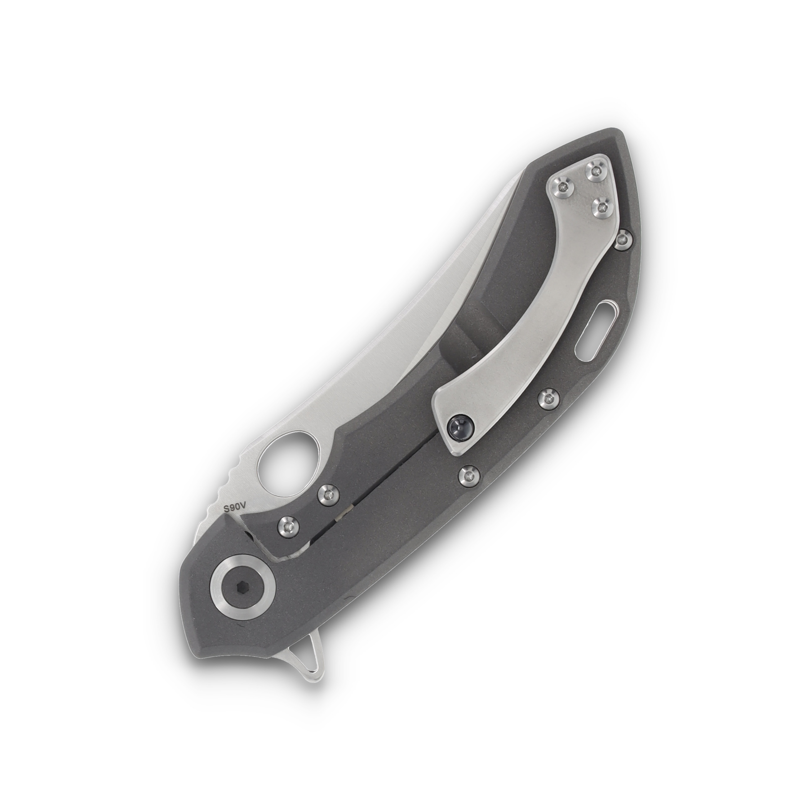 Olamic Wayfarer 247 Folding Knife 168-M Satin Mouflon Dark Blast 168M View 6