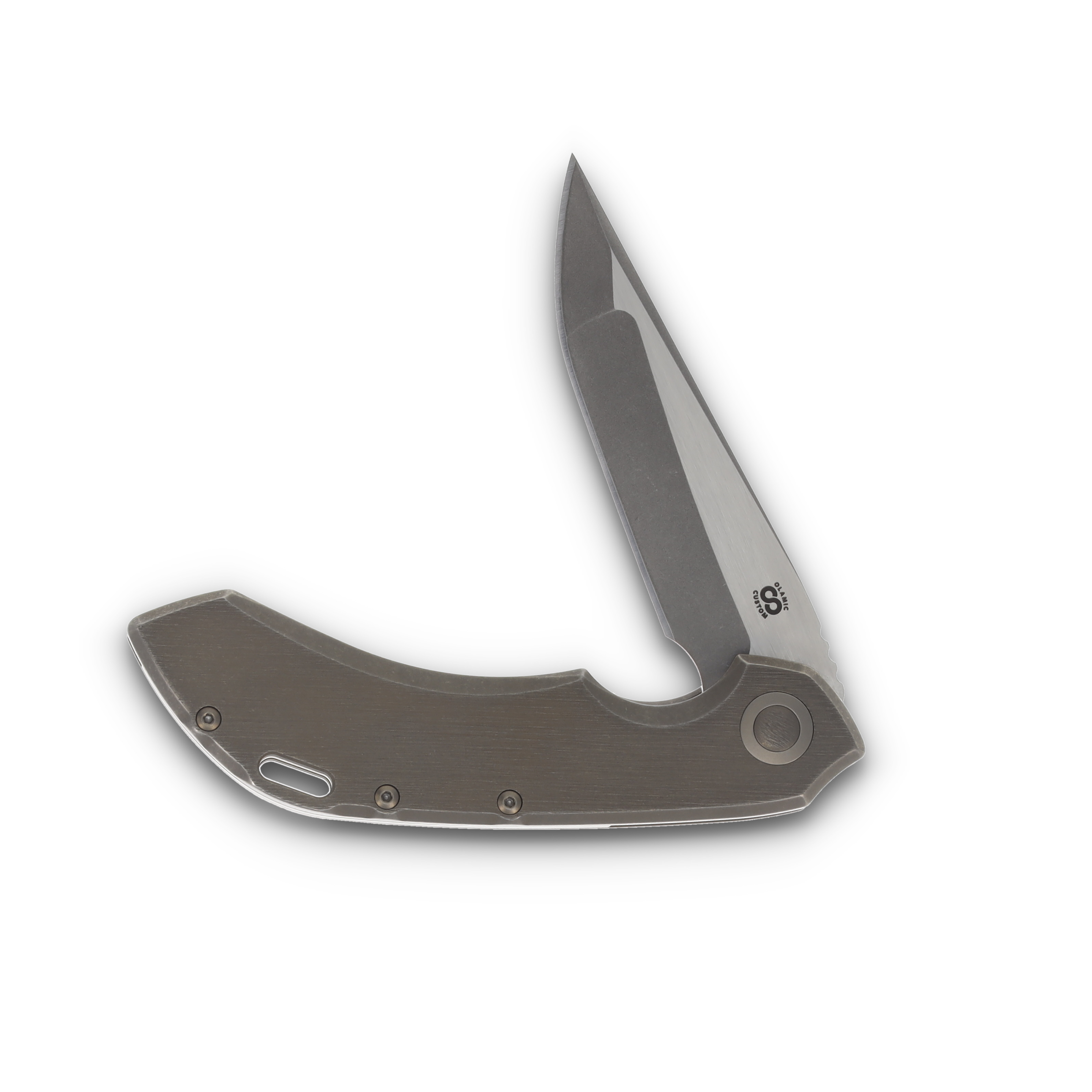 Olamic Wayfarer 247 Folding Knife 132-Q Stonewash Companto Kinetic Earth 132Q View 3