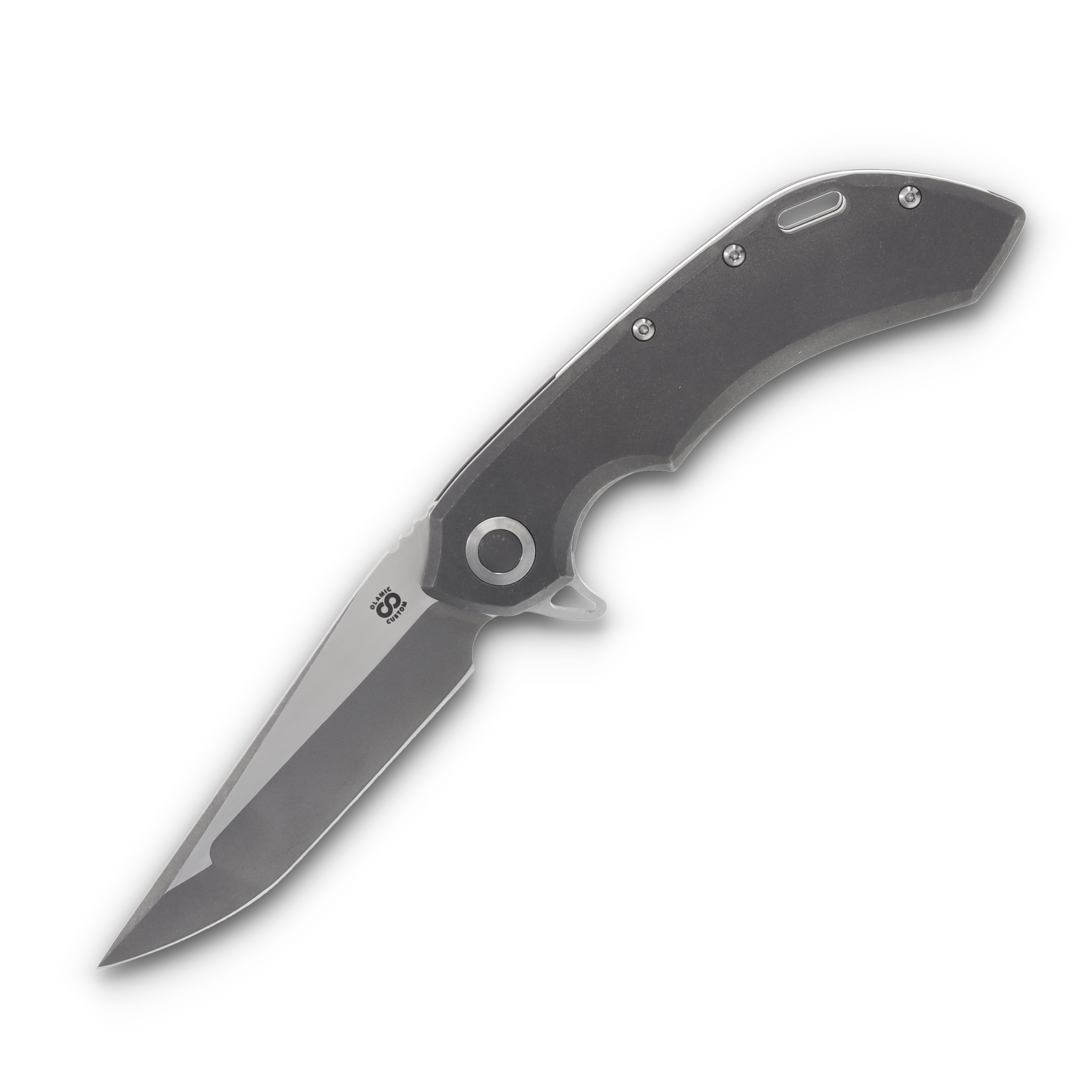 Olamic Wayfarer 247 Folding Knife 131-Q Stonewash Companto TexWash Mist 131Q View 1