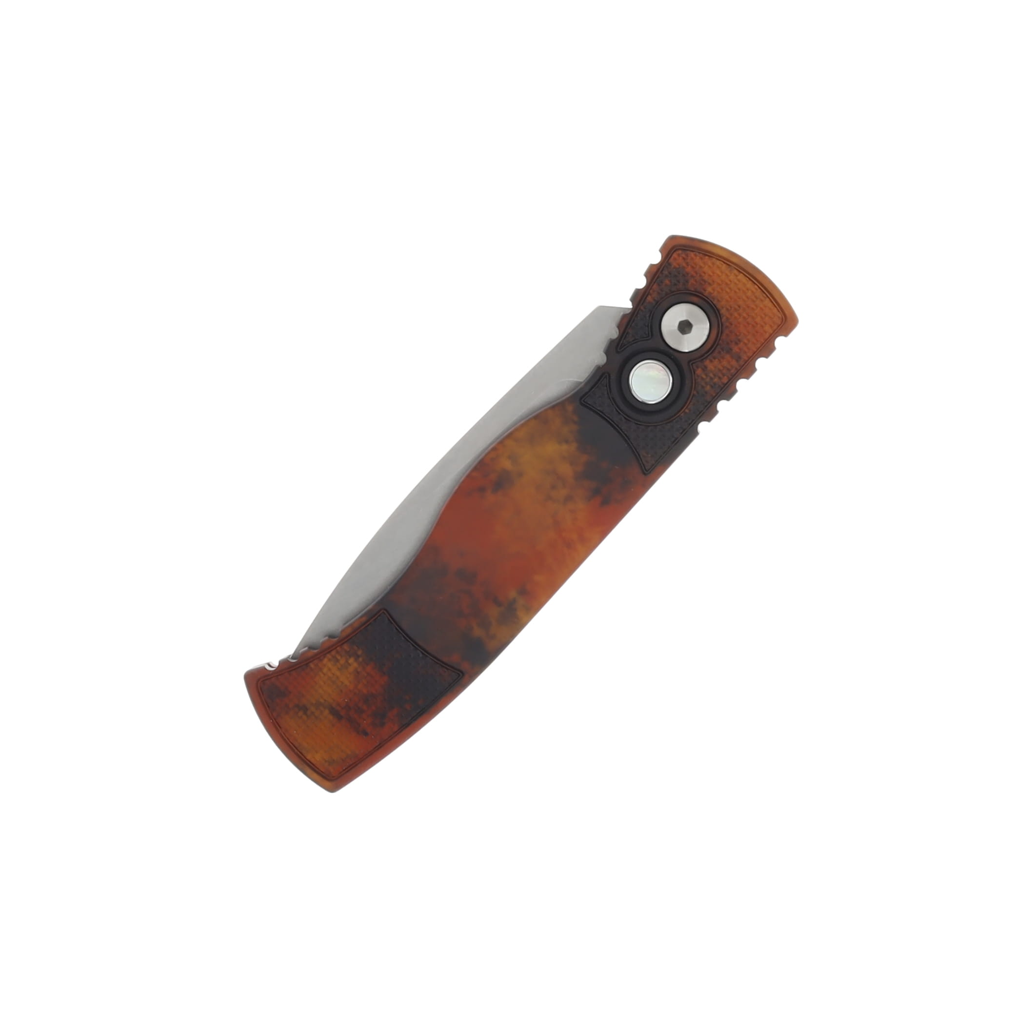 Pro Tech Auto Tactical Response 2 Del Fuego Anodized Handle With Textured Corners Stonewash Magnacut Blade AUPTT201-DF View 4