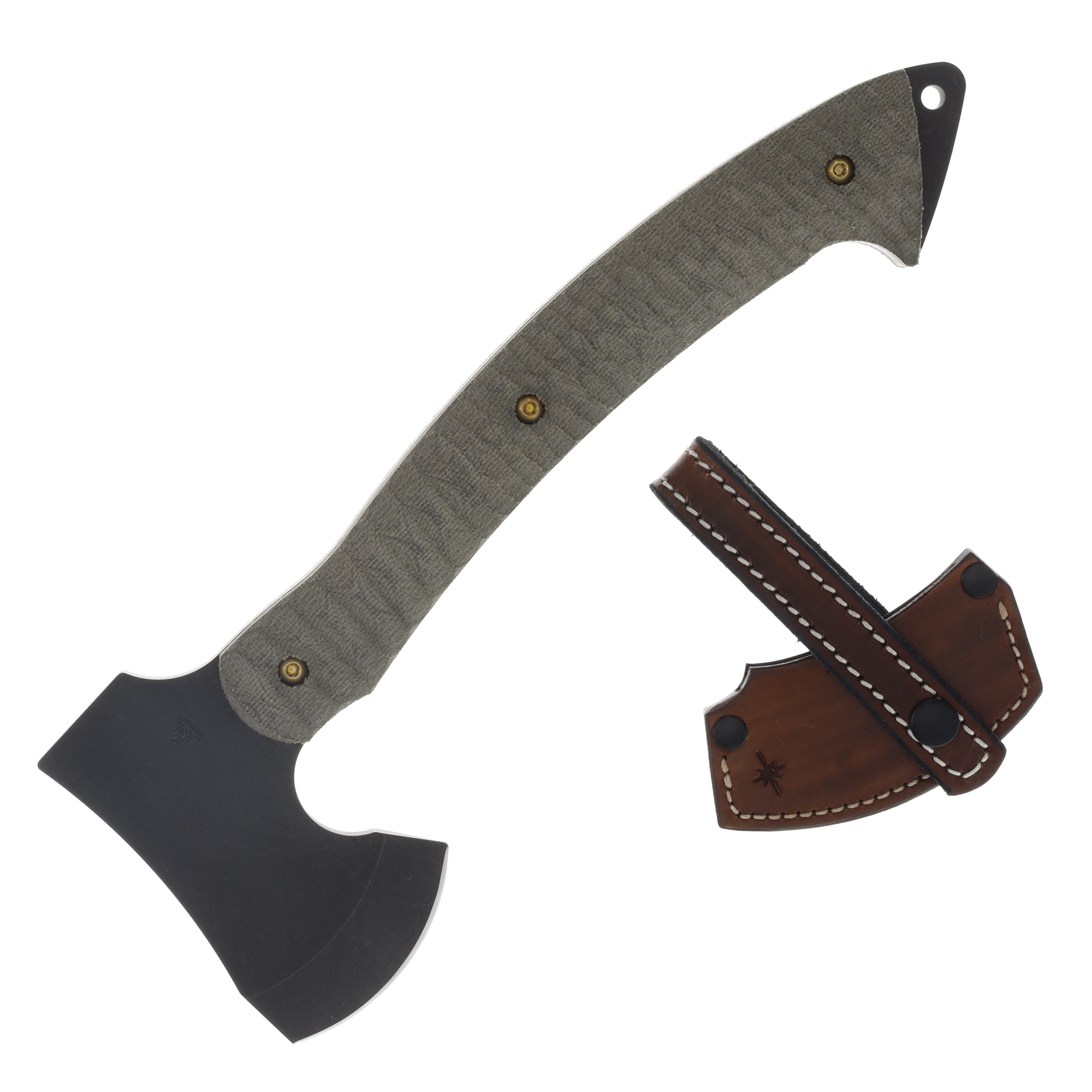 Toor Camp Axe Napa Green Campfire Handle/D2 Blade CAMPAXEC View 1