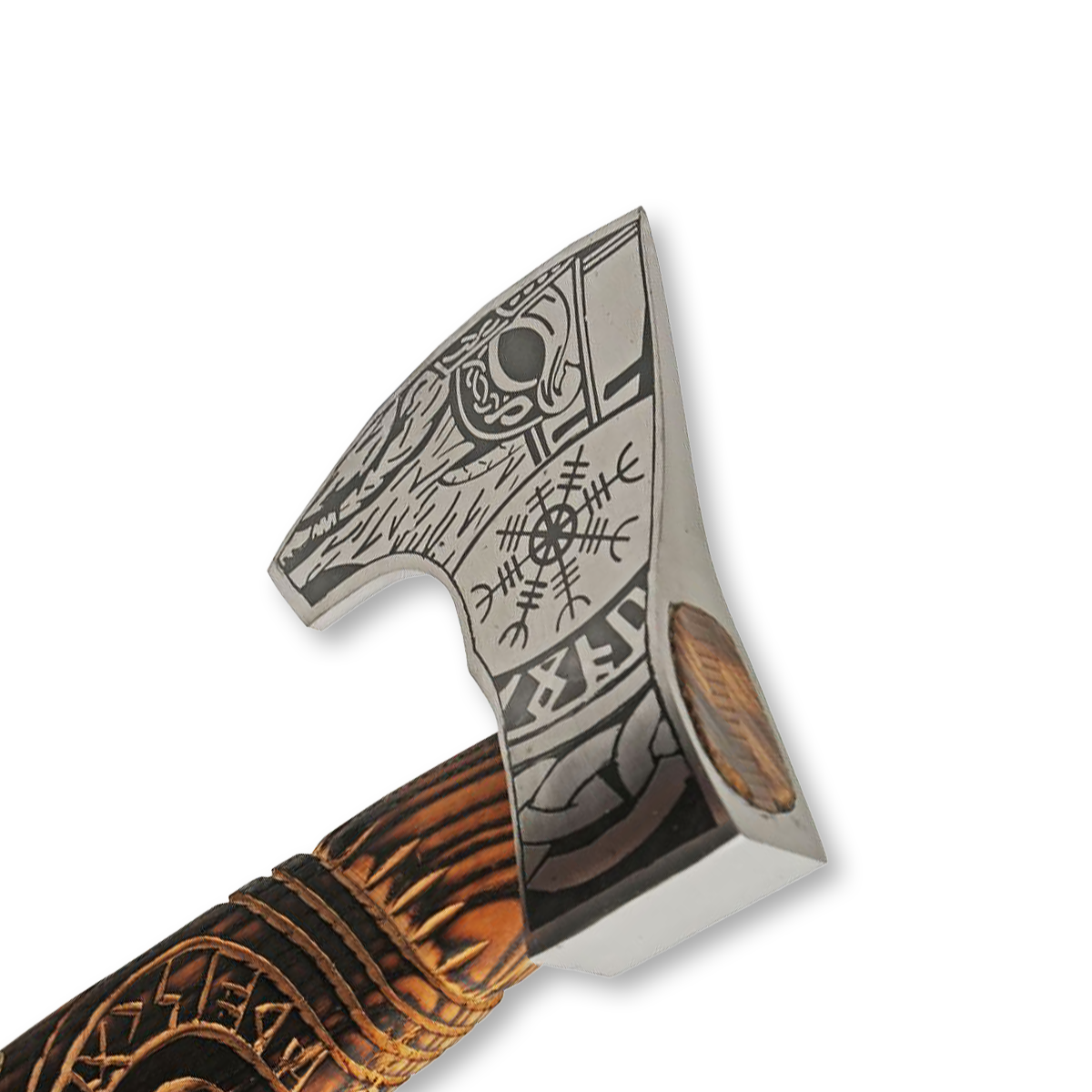 Szco  Etched Viking Axe Burnt Ash 5.25 Inch Plain Satin Axe 882469 View 3