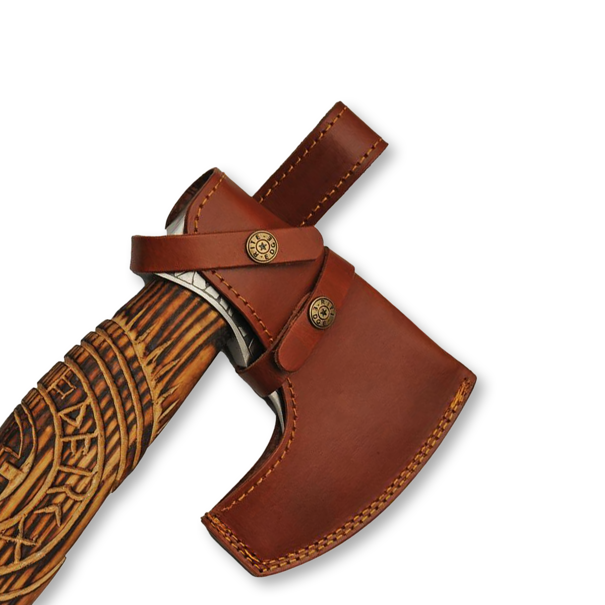 Szco  Etched Viking Axe Burnt Ash 5.25 Inch Plain Satin Axe 882469 View 4