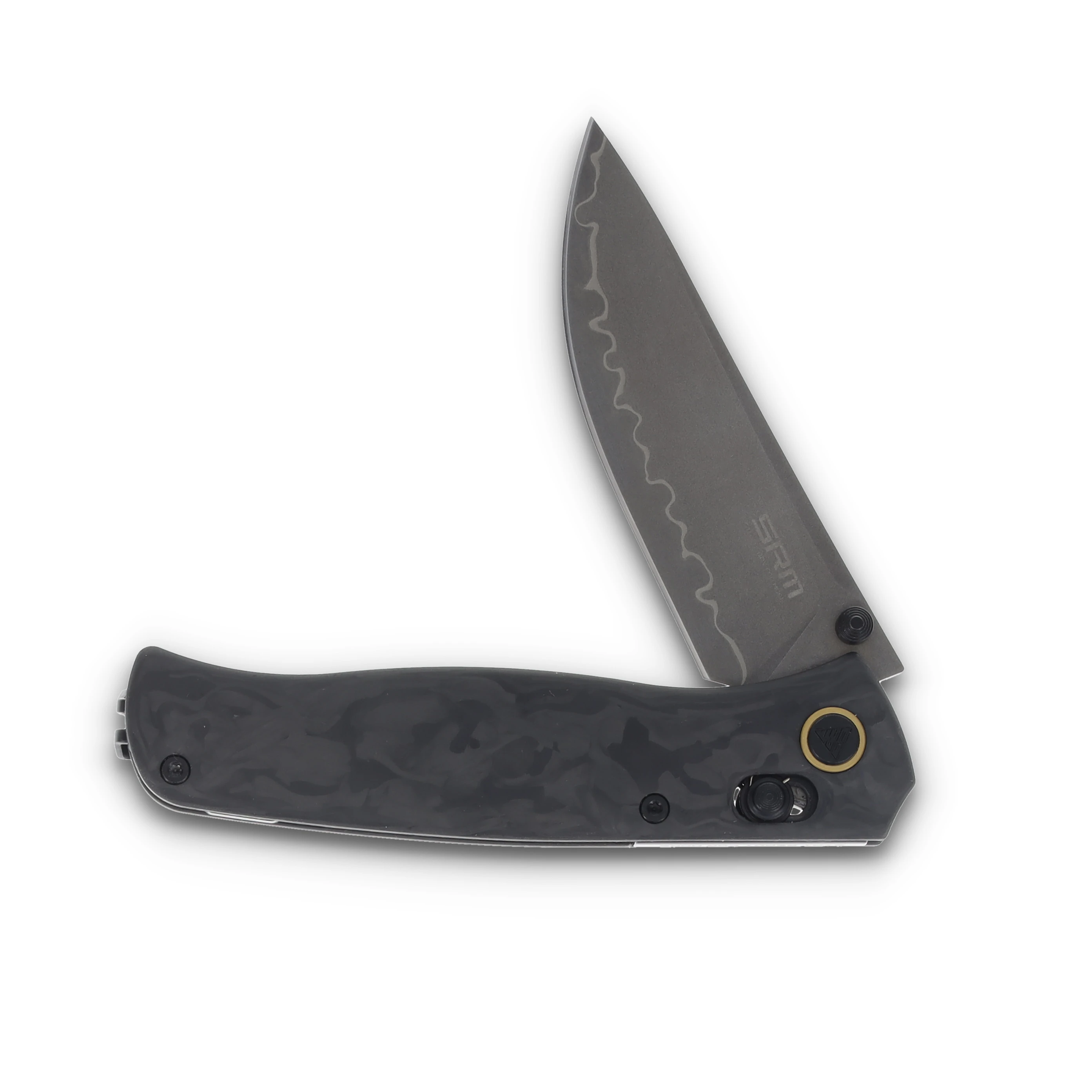 SRM Knives 255L Folding Knife Black/Carbon Fiber SRM-255L-FB2 View 3