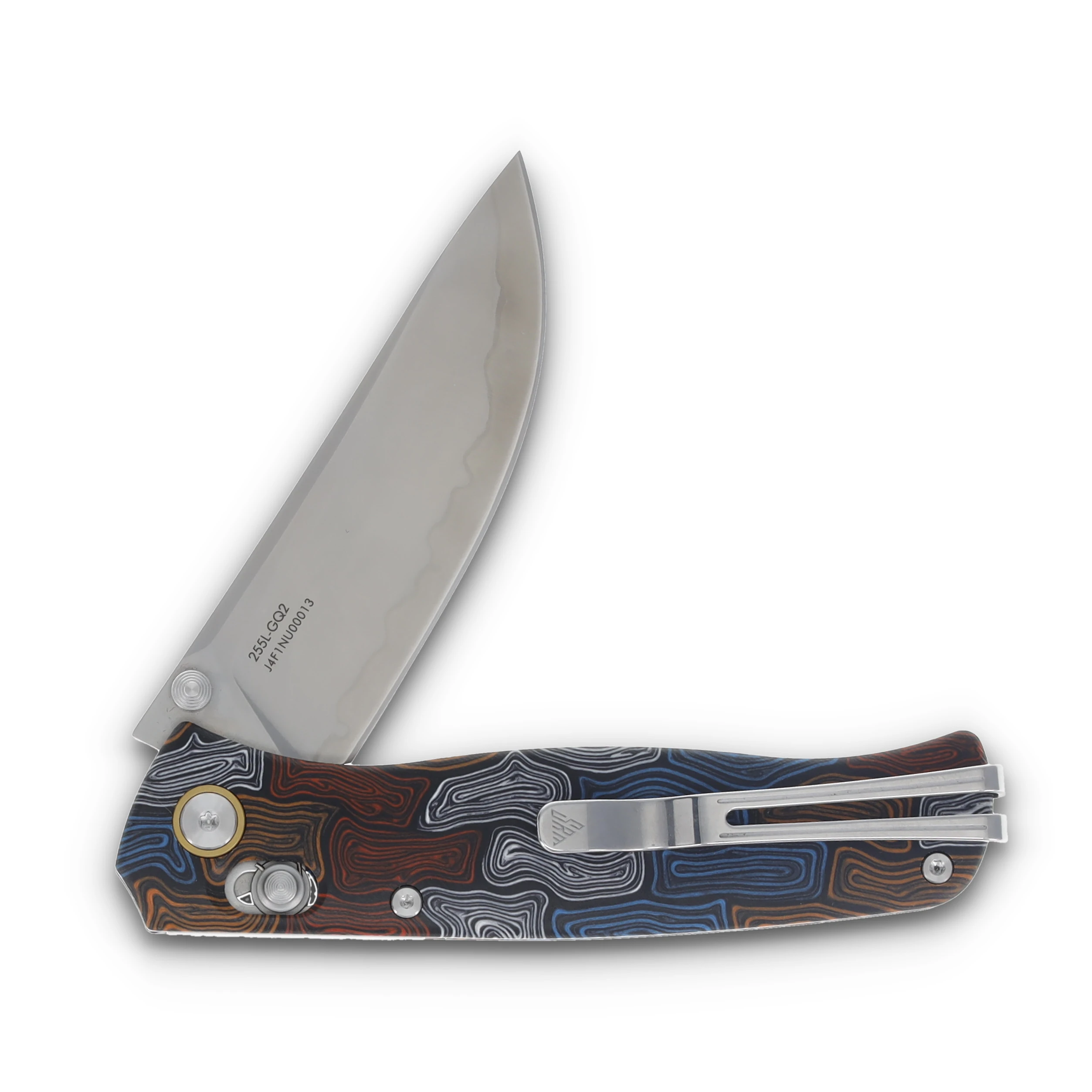 SRM Knives 255L Folding Knife Bead Blast/Multi-Color G-10 SRM-255L-GQ2 View 4