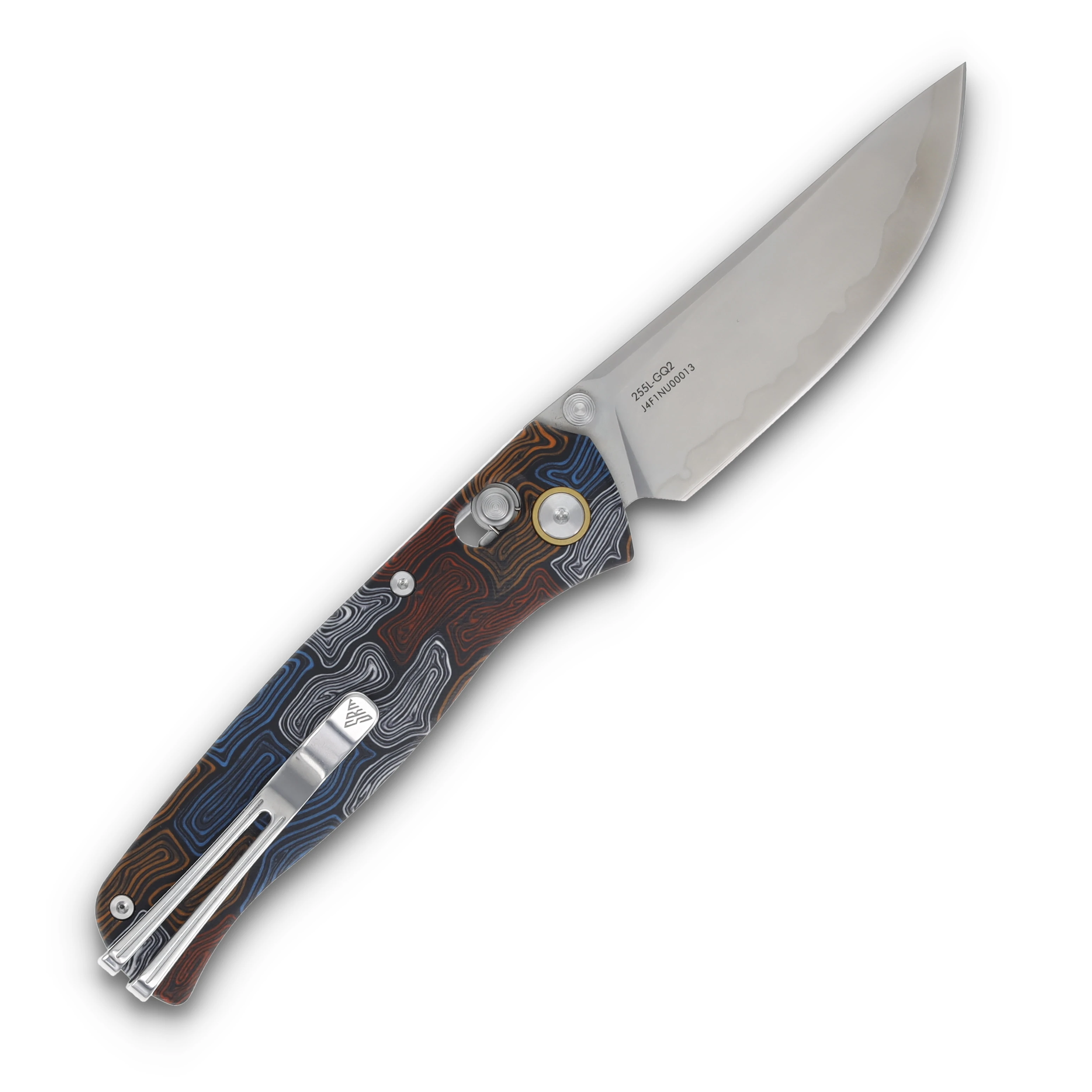 SRM Knives 255L Folding Knife Bead Blast/Multi-Color G-10 SRM-255L-GQ2 View 2