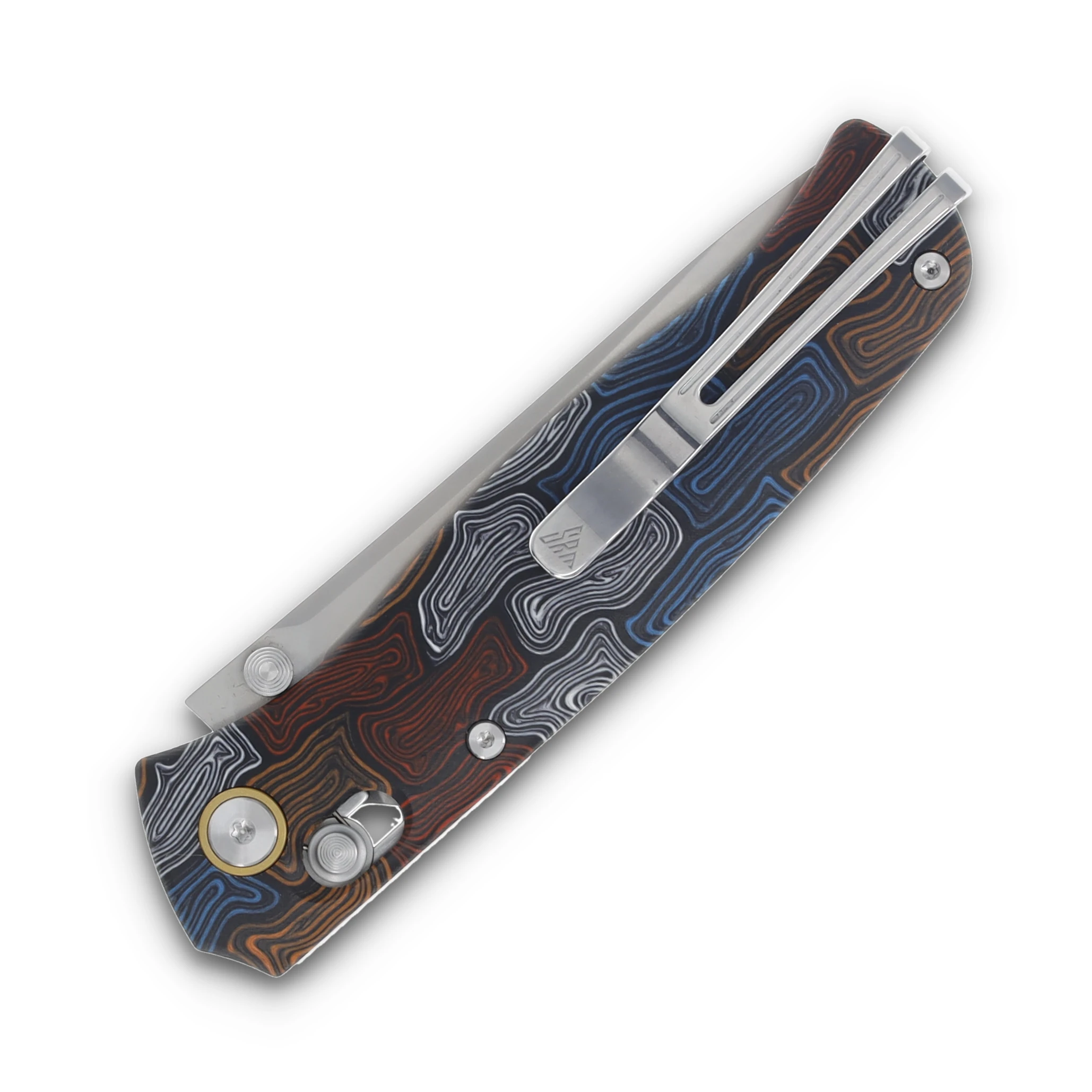 SRM Knives 255L Folding Knife Bead Blast/Multi-Color G-10 SRM-255L-GQ2 View 8