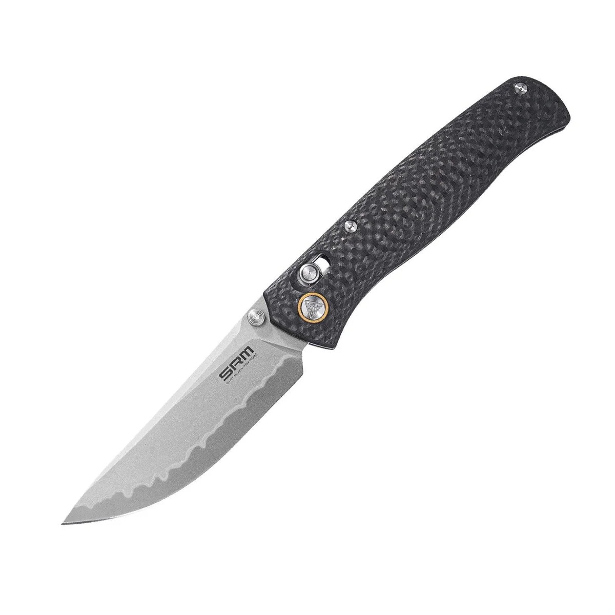 SRM Knives 255L Folding Knife Bead Blast/Carbon Fiber SRM-255L-CB2 View 1