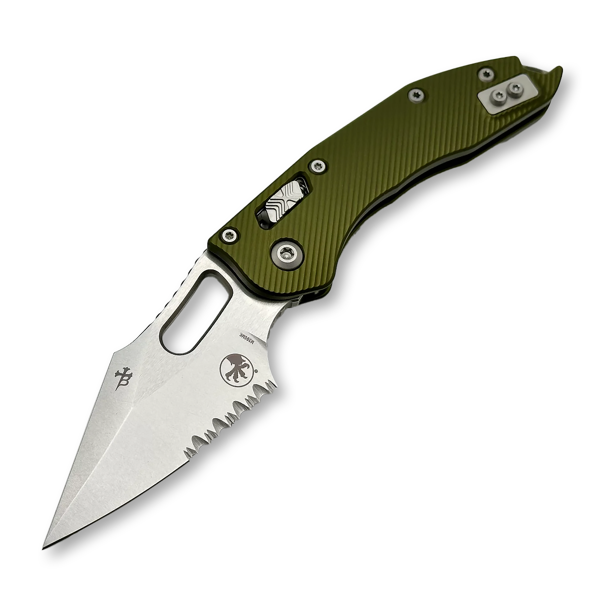 Microtech Stitch RAM-LOK OD Green 3.75in Stonewash P/S Spear Point MT169RL11FLOD View 1