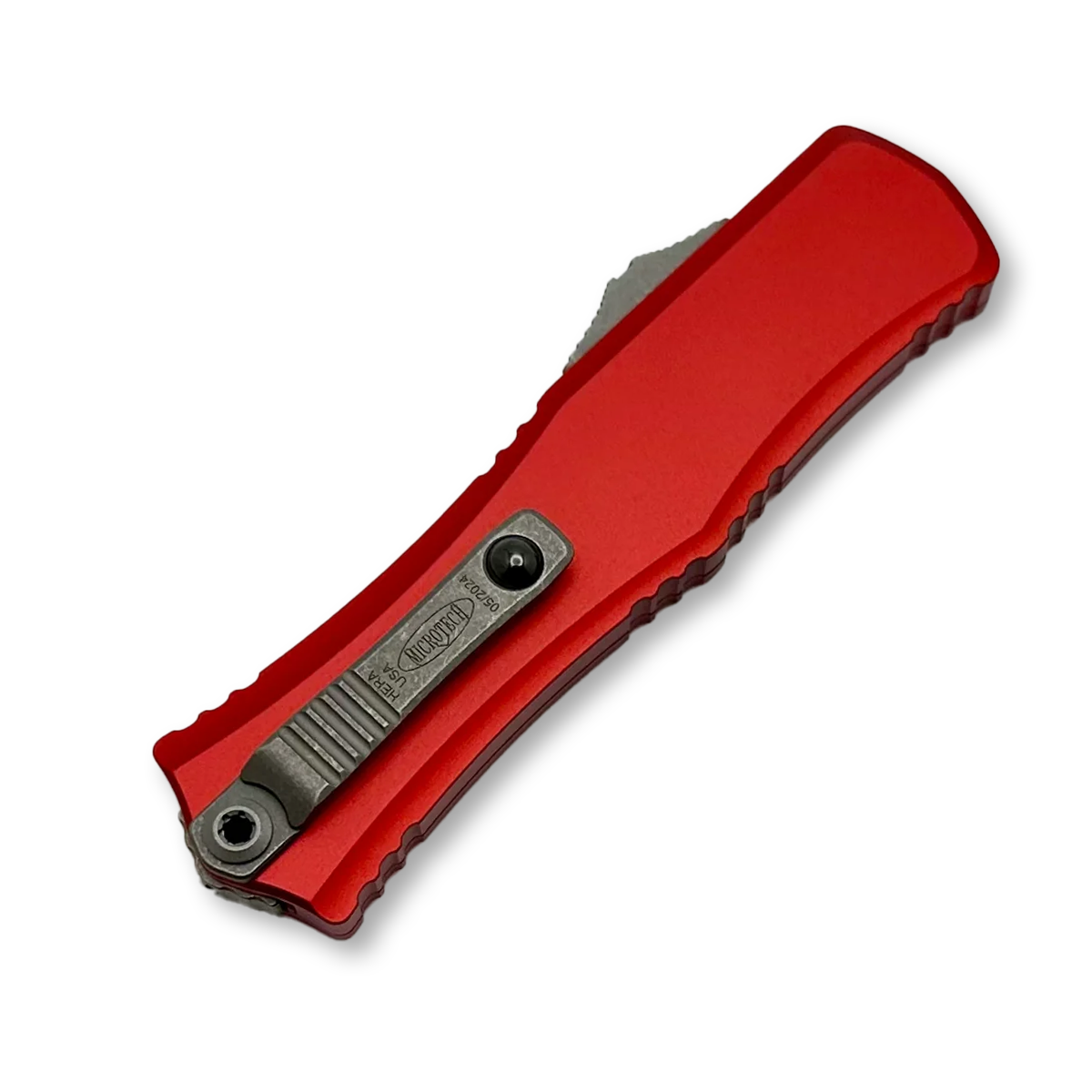 Microtech Hera II Mini D/E Red Apocalyptic Full Serrated View 2
