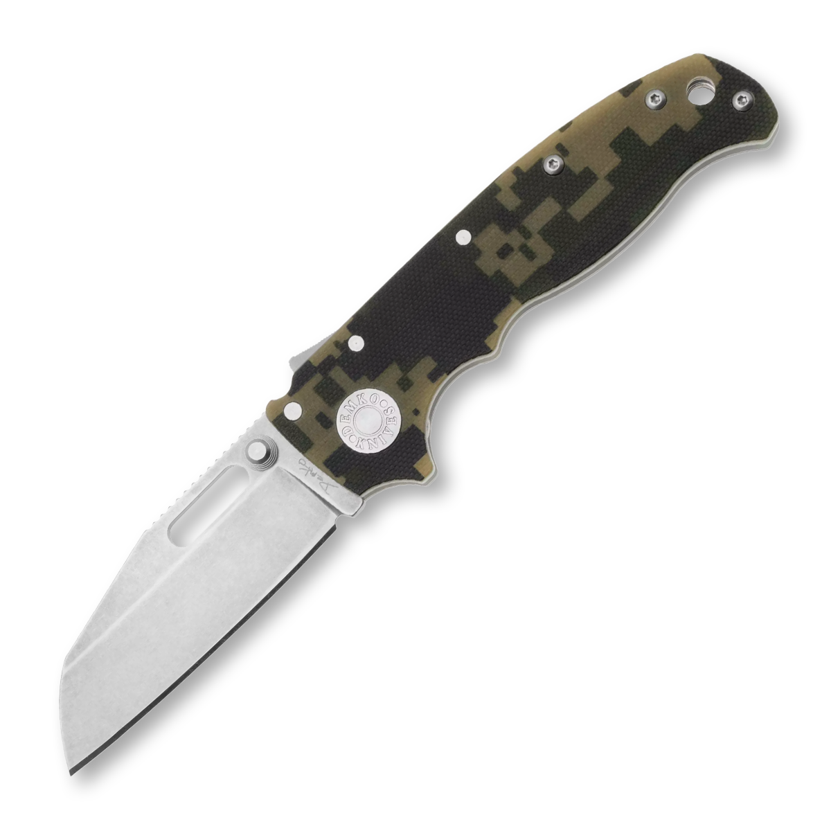 Demko Knives AD20.5 Shark Lock Digi Camo Folding Knife 3in Shark Foot 205-3V-SFDC View 1
