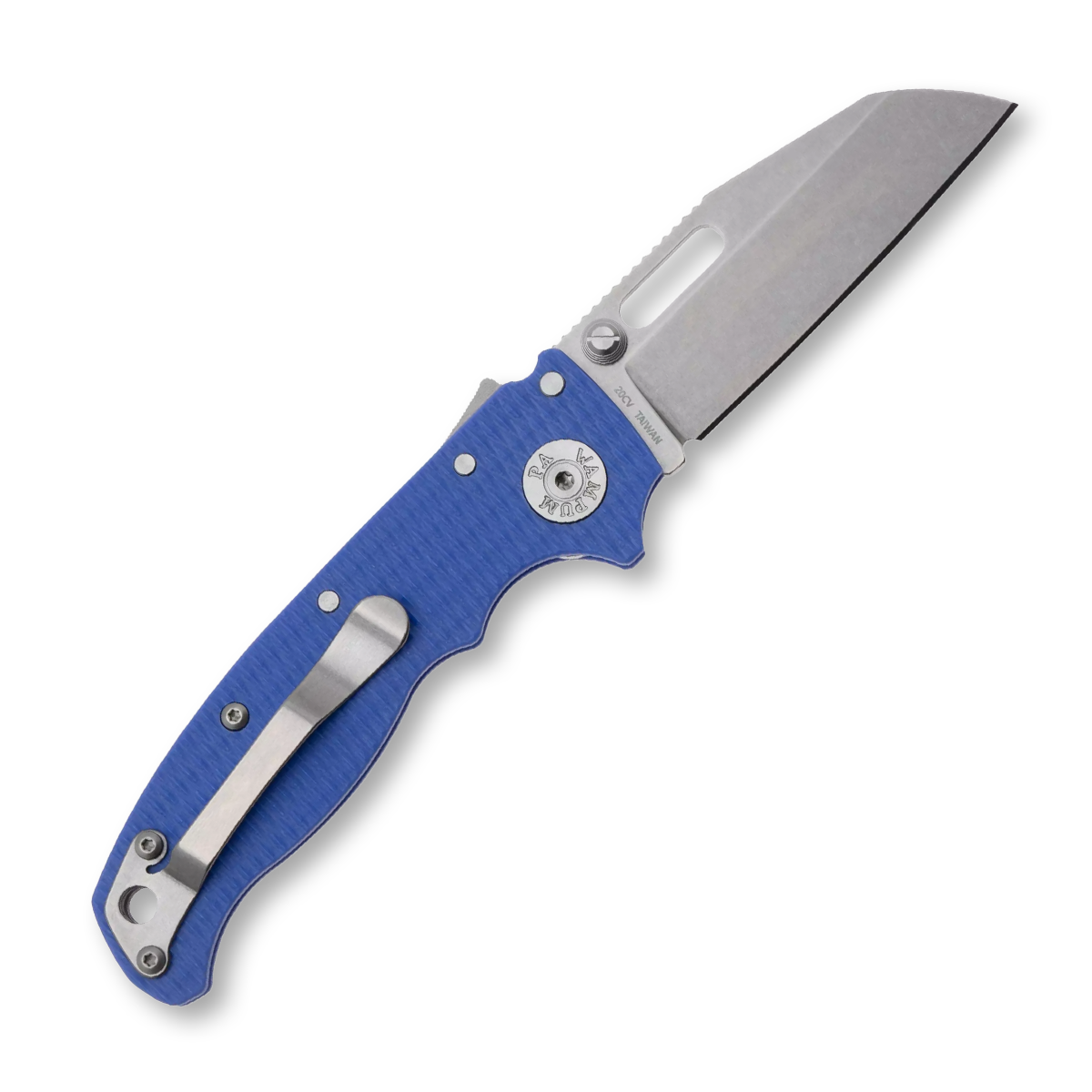 Demko Knives AD20.5 20CV Shark Foot Blue #2 G-10 Handle 205-20CV-BLUG10-SF View 2
