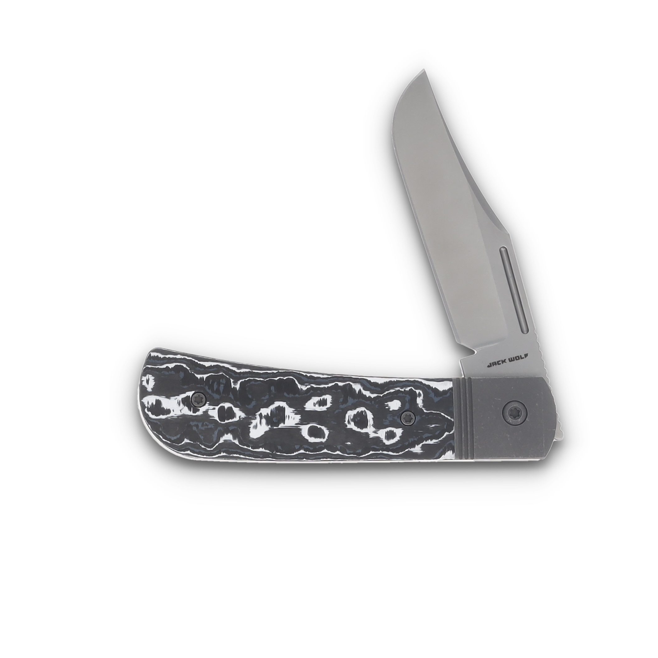 Jack Wolf The Benny Folding Knife White Storm FatCarbon THEBE-01-FC-WHITE View 4
