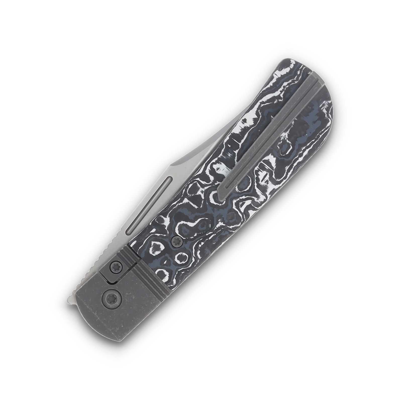 Jack Wolf The Benny Folding Knife White Storm FatCarbon THEBE-01-FC-WHITE View 7