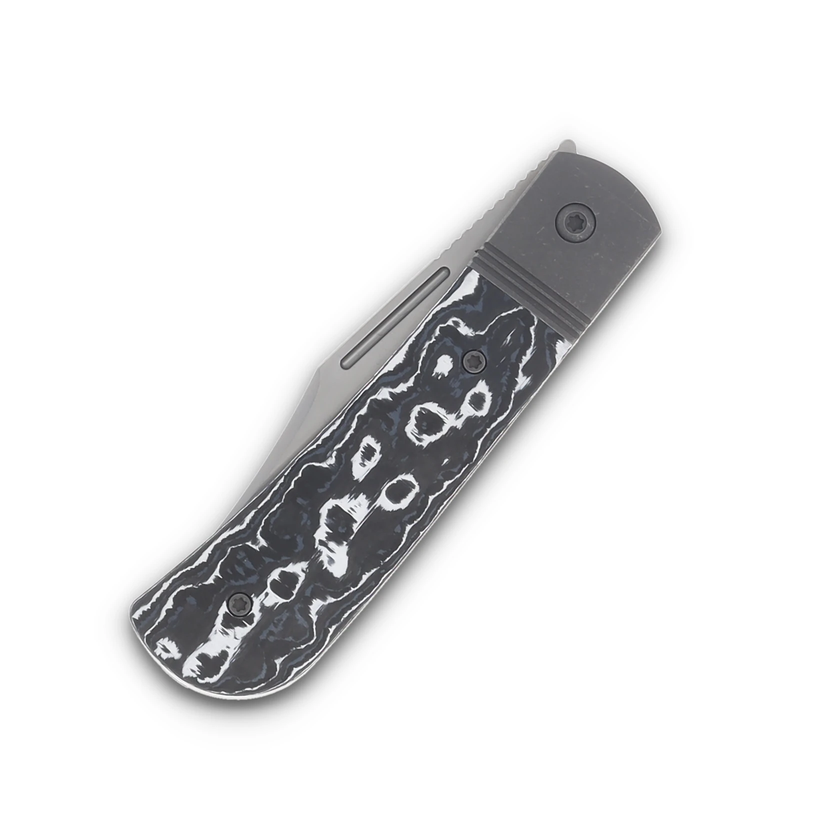 Jack Wolf The Benny Folding Knife White Storm FatCarbon THEBE-01-FC-WHITE View 6