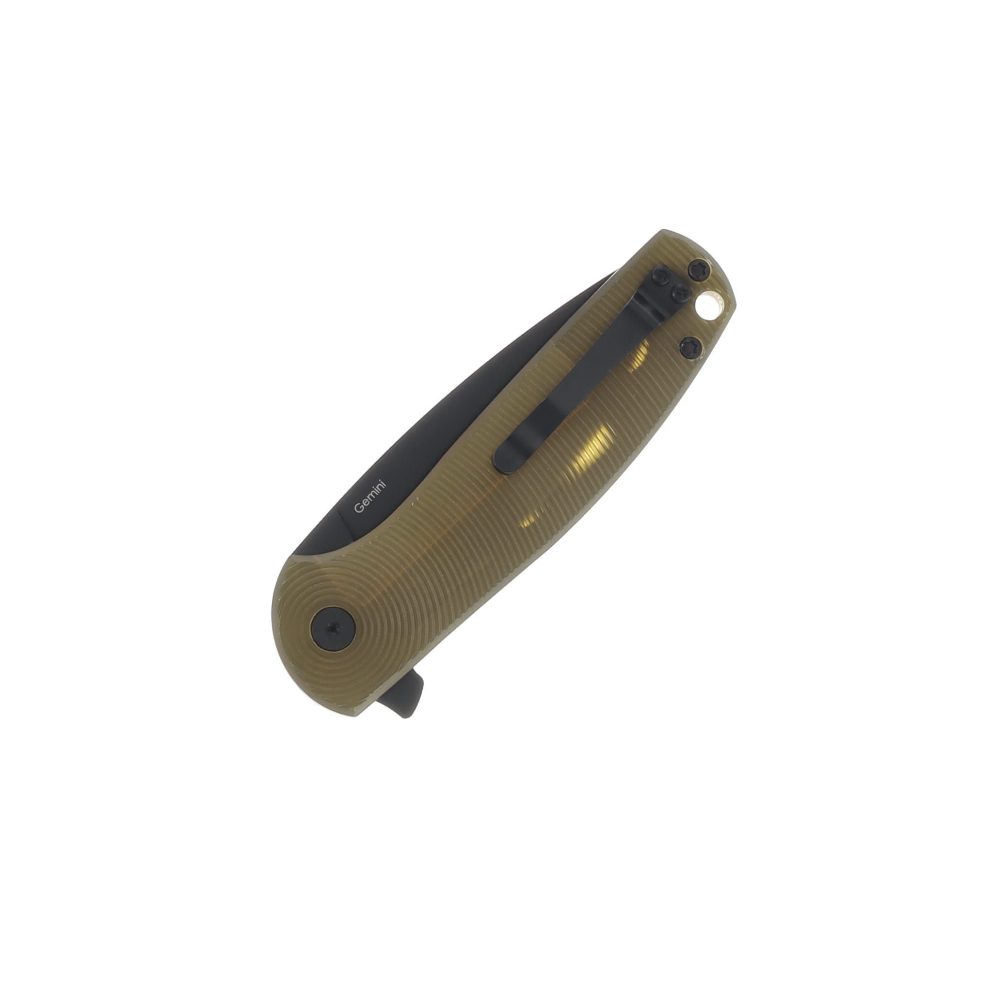 Kizer Gemini Folding Knife Bronze PEI 3.12 Inch Plain Black Drop Point V3471A3 View 4