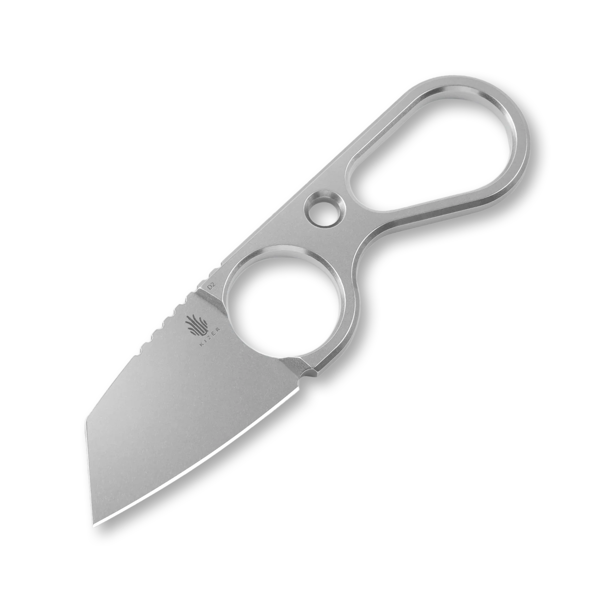 Kizer Bowtie Fixed Blade Knife Satin Plain Satin Wharncliffe 1061A1 View 2